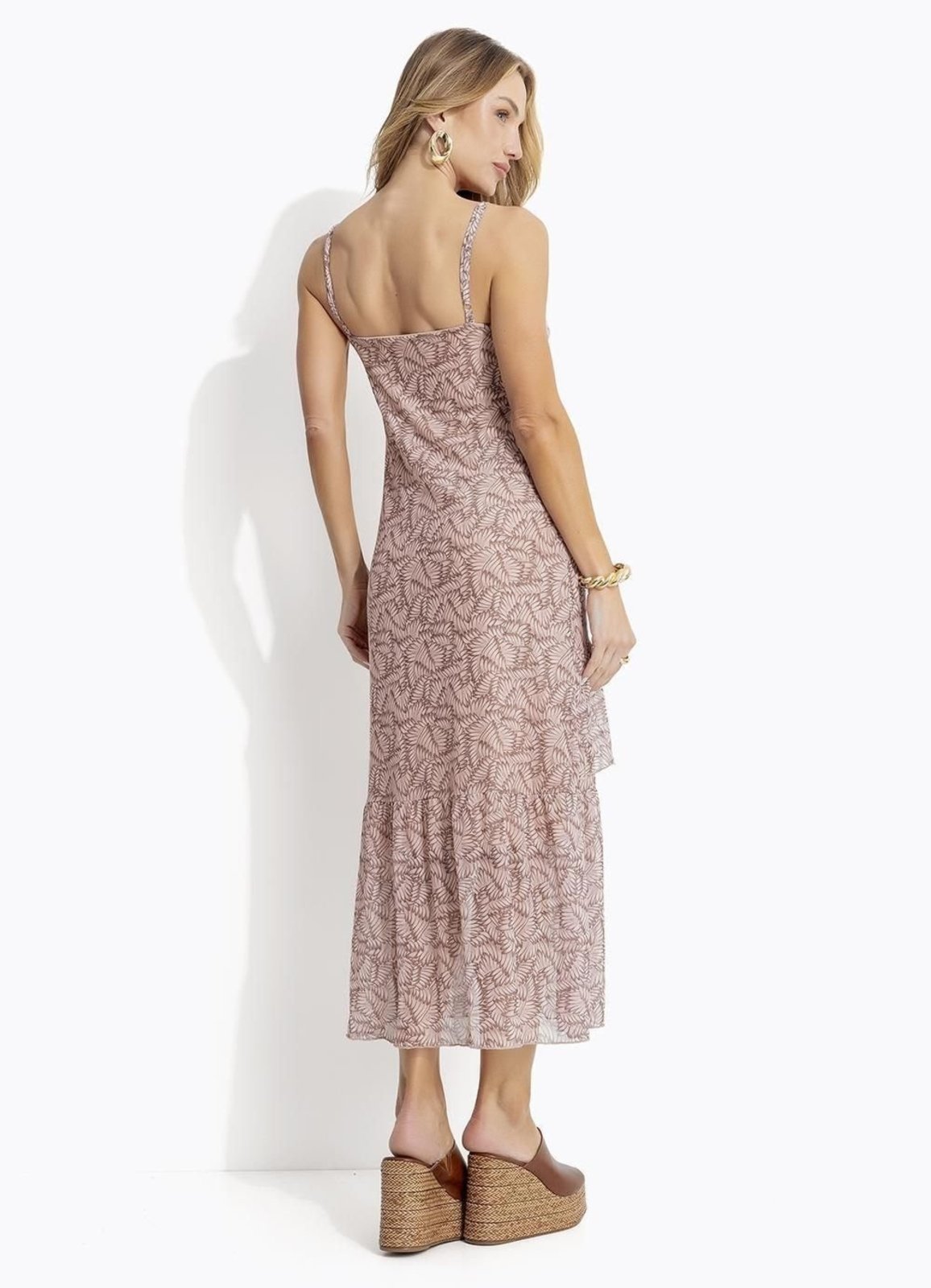 Vista 3 Vestido Em Tule Folhagem Quintess marrom Quintess marrom