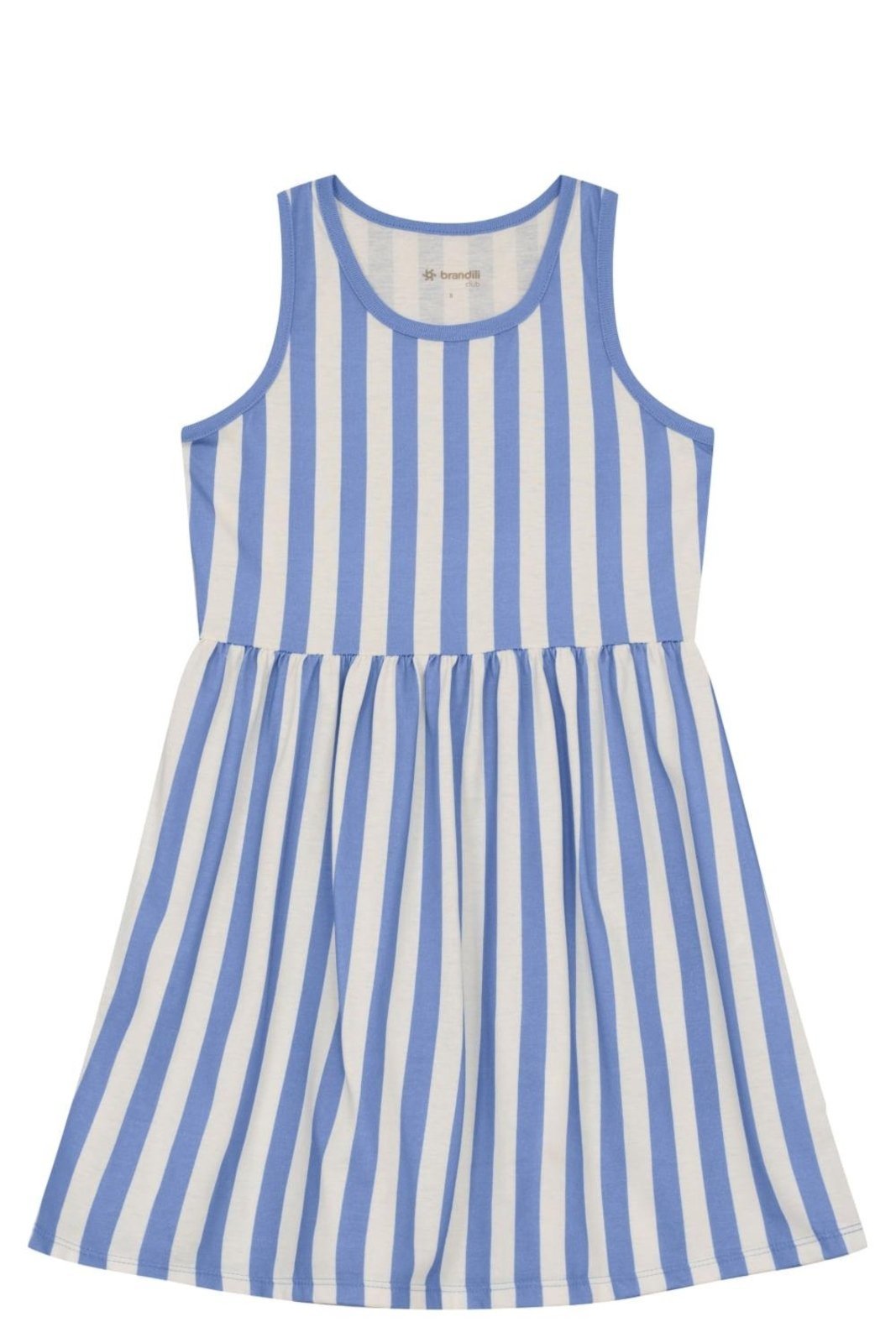 Vista 3 Infantil - Vestido menina listrado Brandili vermelho Brandili vermelho