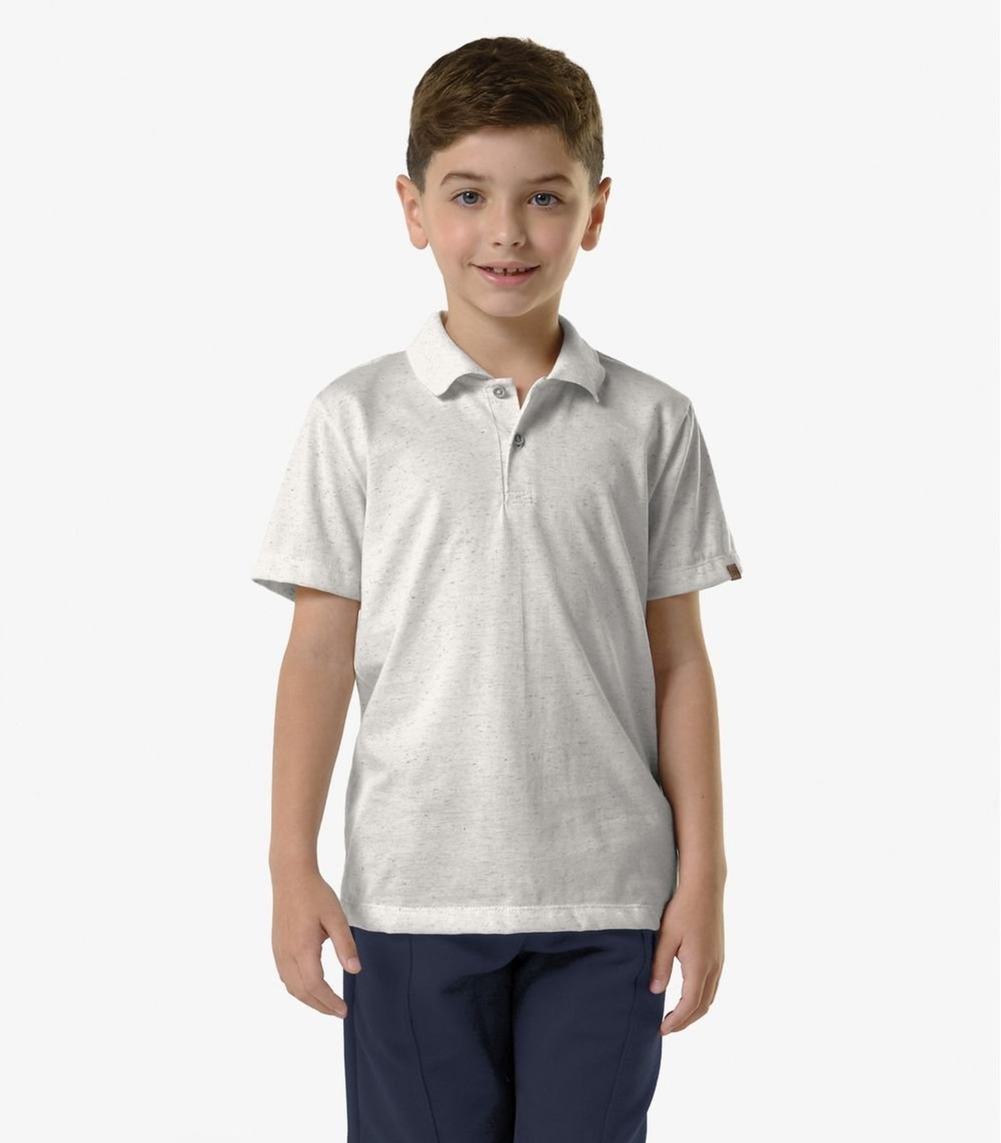 Infantil - Polo Masculino Meia Malha Trick Nick Bege