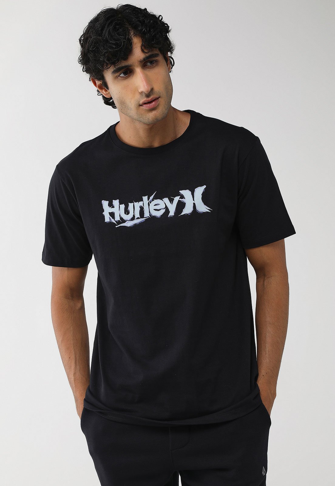 Camiseta Masculina Hurley Silk Rash PE Preta