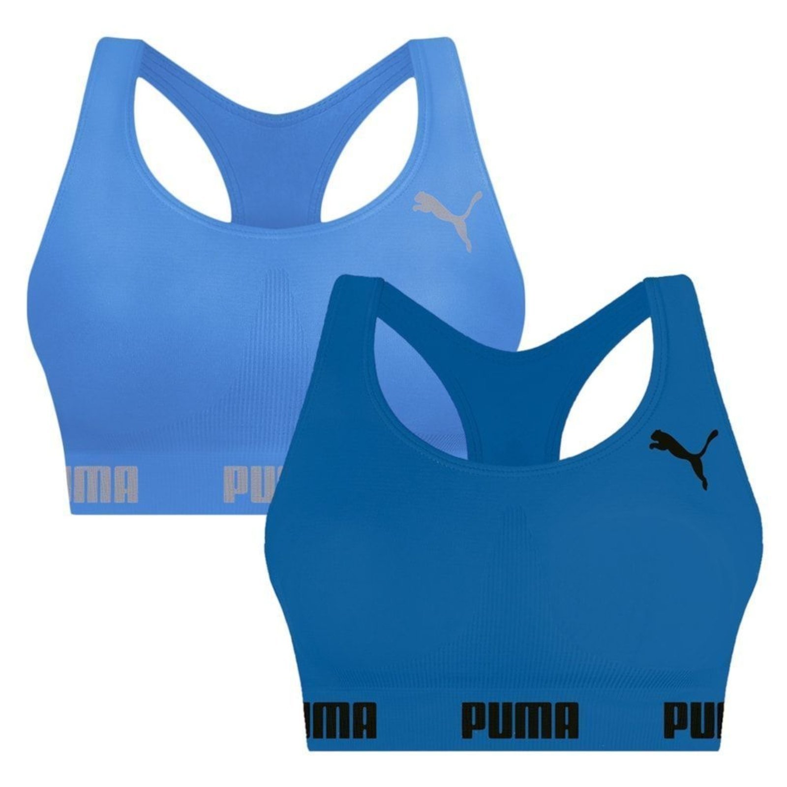 Kit 2 Tops Puma Nadador Sem Costura Feminino – Azul – puma