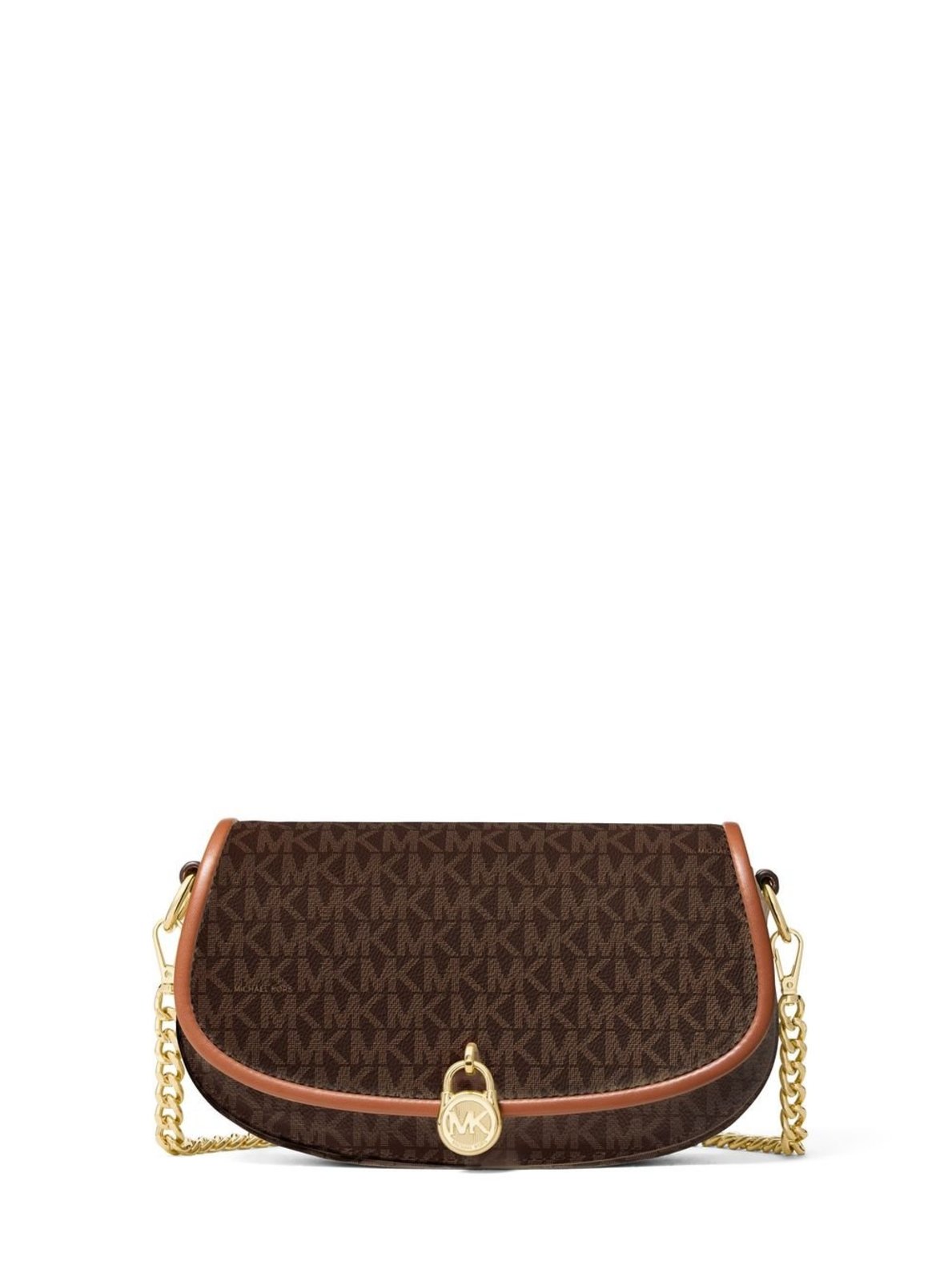 Vista 2 Bolsa Transversal Mila Pequena Logo 35F5GIMC1B200 marrom marrom
