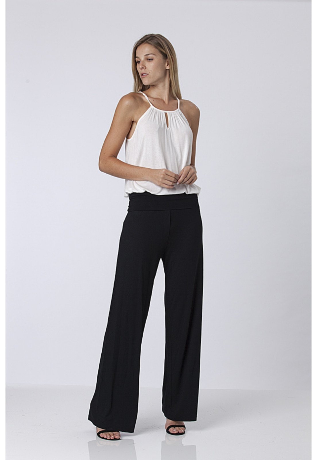 Calça Pantalona Amazonia Vital Malha Preto