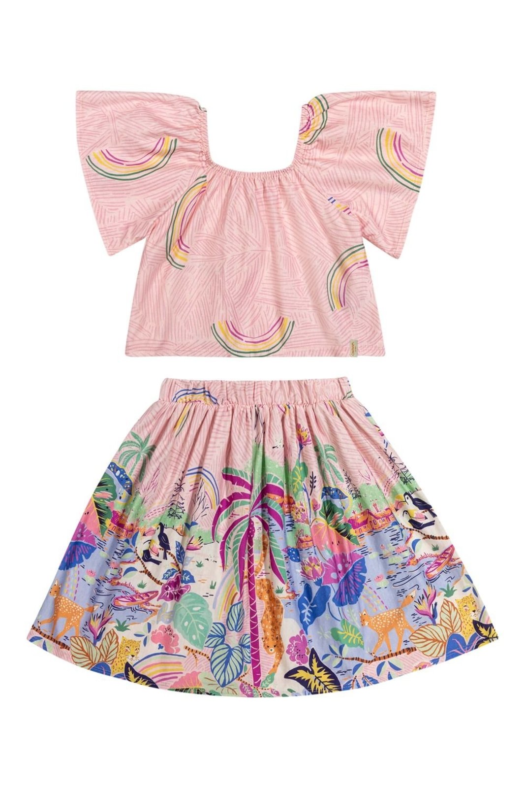 Infantil - Conjunto Menina Cantarim Brasilidade Elian Rosa