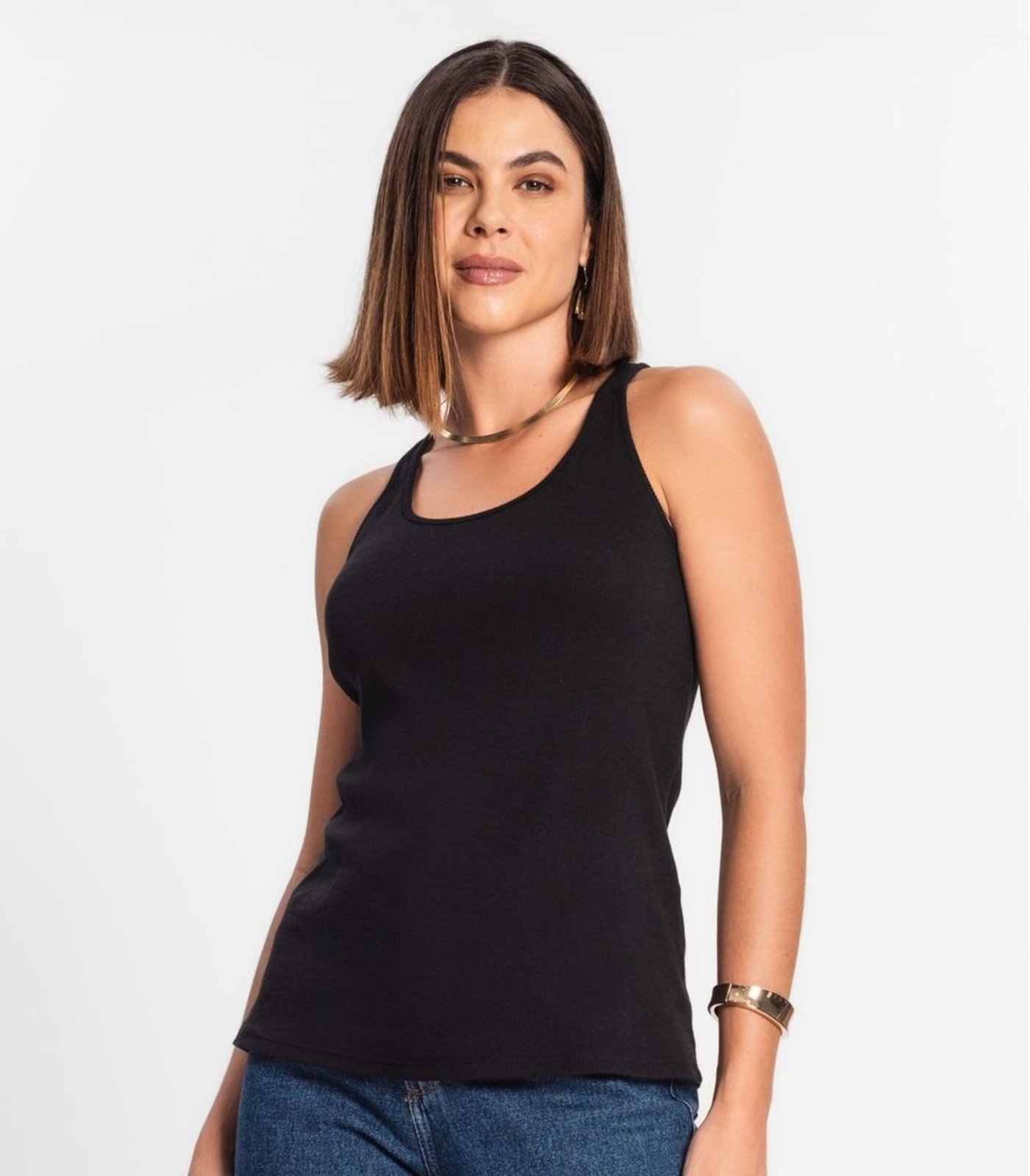 Vista 3 Regata Feminina Em Ribana Rovitex Rovitex Básicos verde Rovitex Básicos verde
