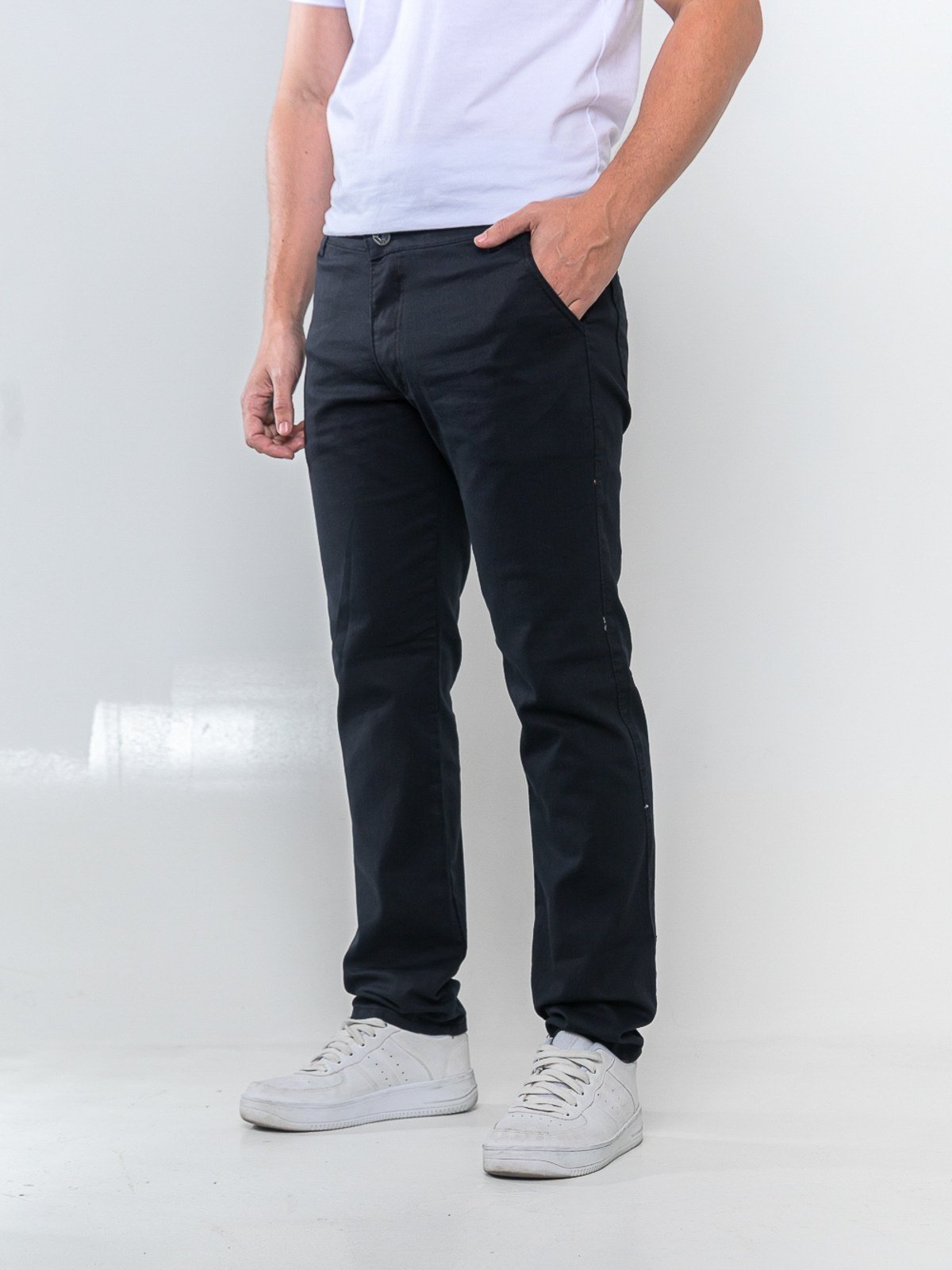 Calça Sarja Masculina Alpha Street Wear CasuaI e Confortavel Ideal Dia a Dia Preto