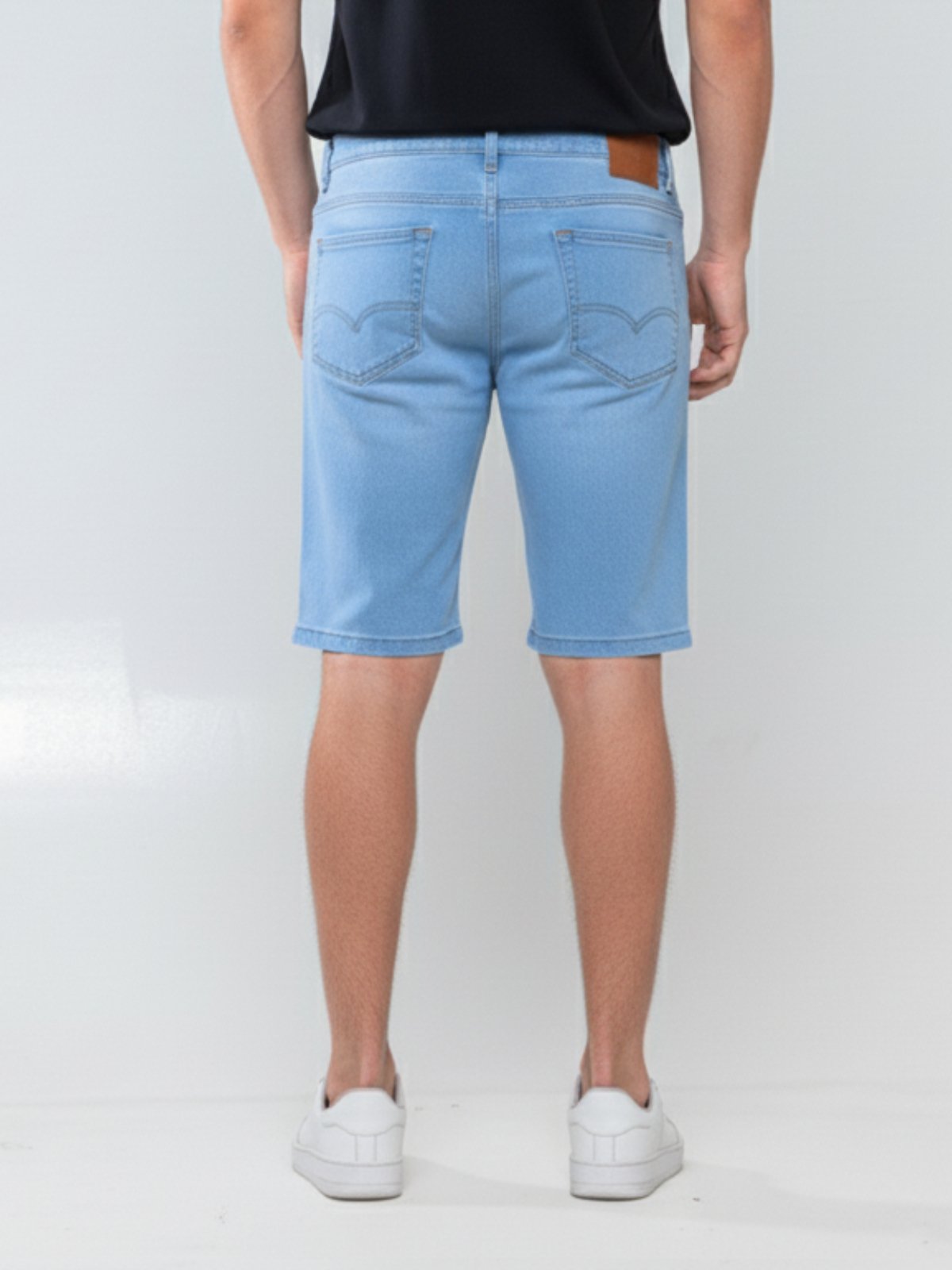 Vista 3 Bermuda Masculina Kovali Delave Básica e Confortável KOVALI FASHION STORE azul/jeans KOVALI FASHION STORE azul/jeans