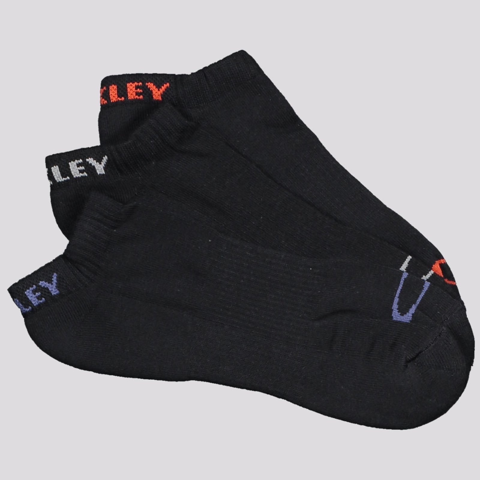 Vista 2 Meia Oakley Show 3 Pares Preta Oakley preto