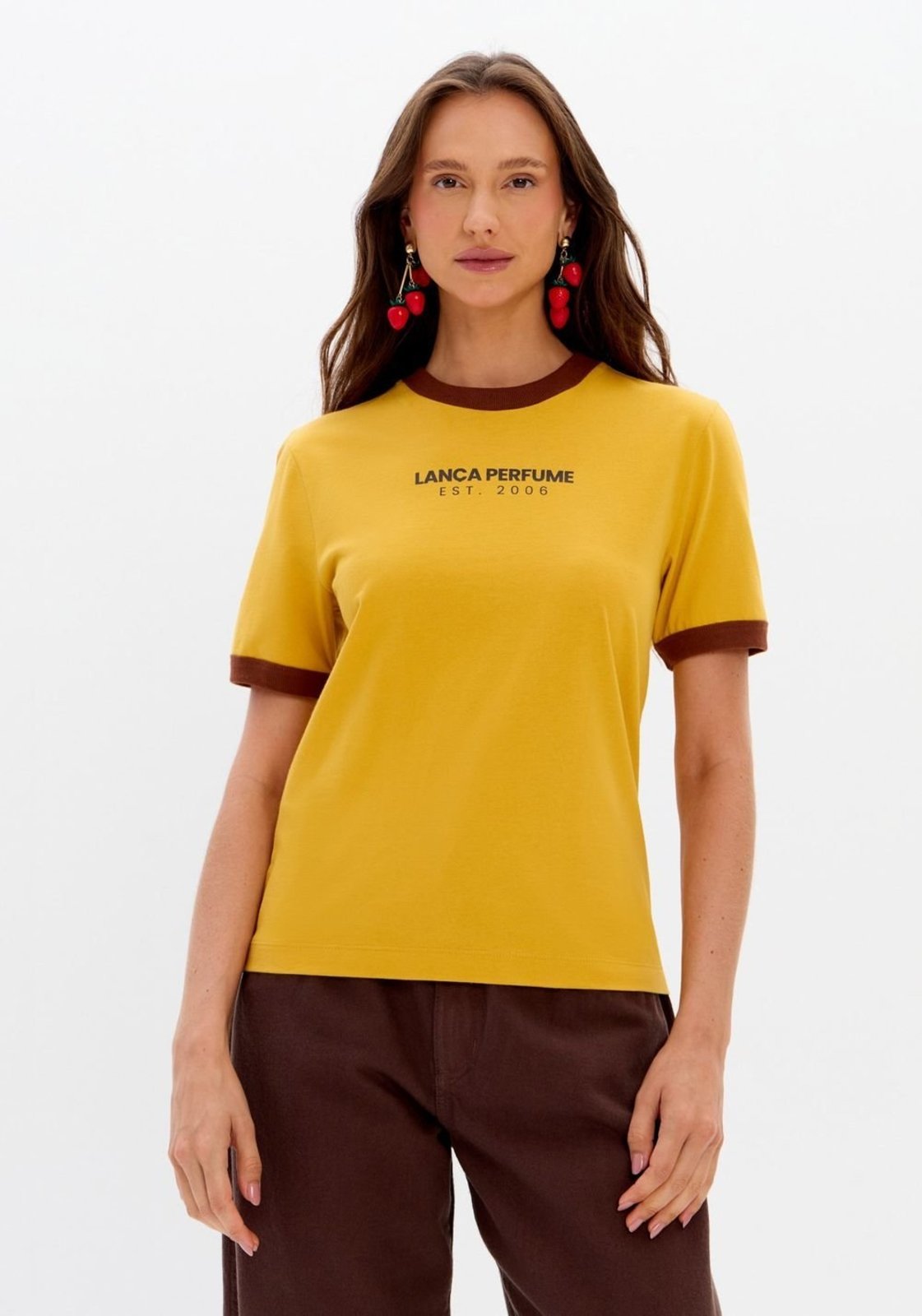 T-Shirt Regular Com Estampa Lança Perfume