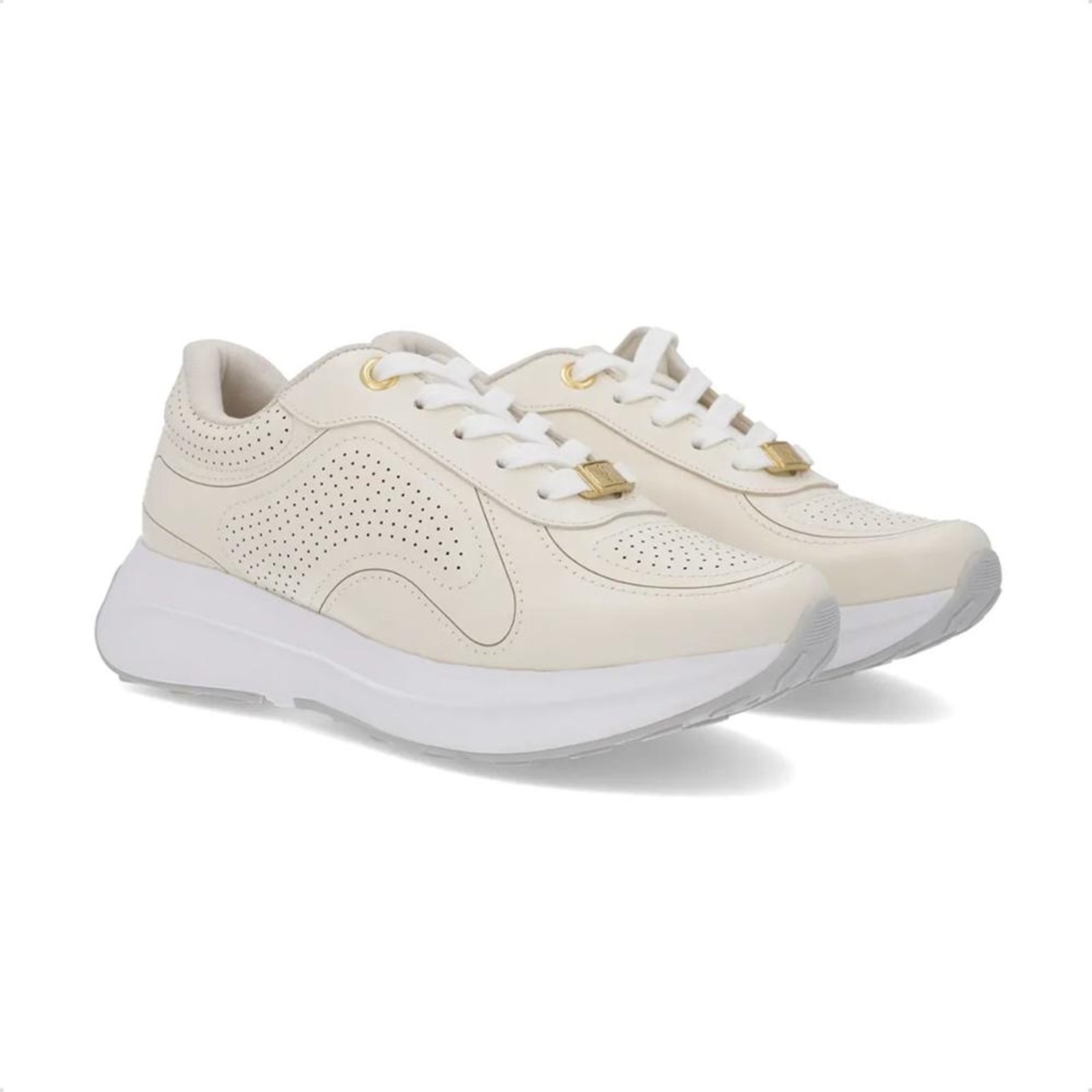 Vista 3 Tênis Usaflex Feminino Couro Casual AK1004 preto Usaflex preto