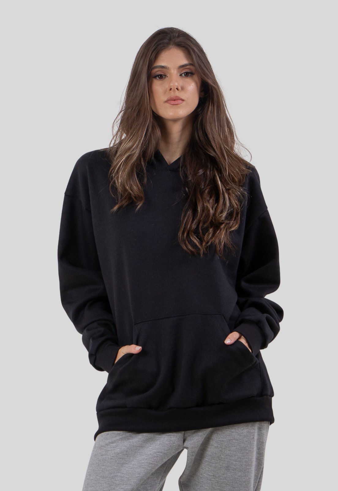 Casaco Moletom Feminino Capuz Confortável Inverno