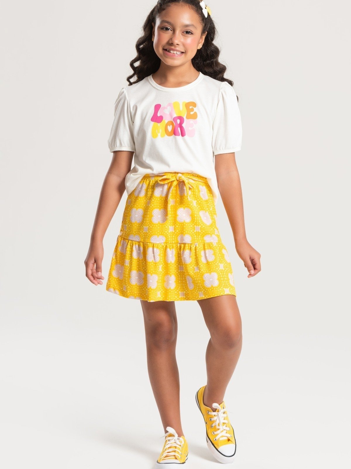 Infantil – Conjunto Platinum Mangas Bufantes branca