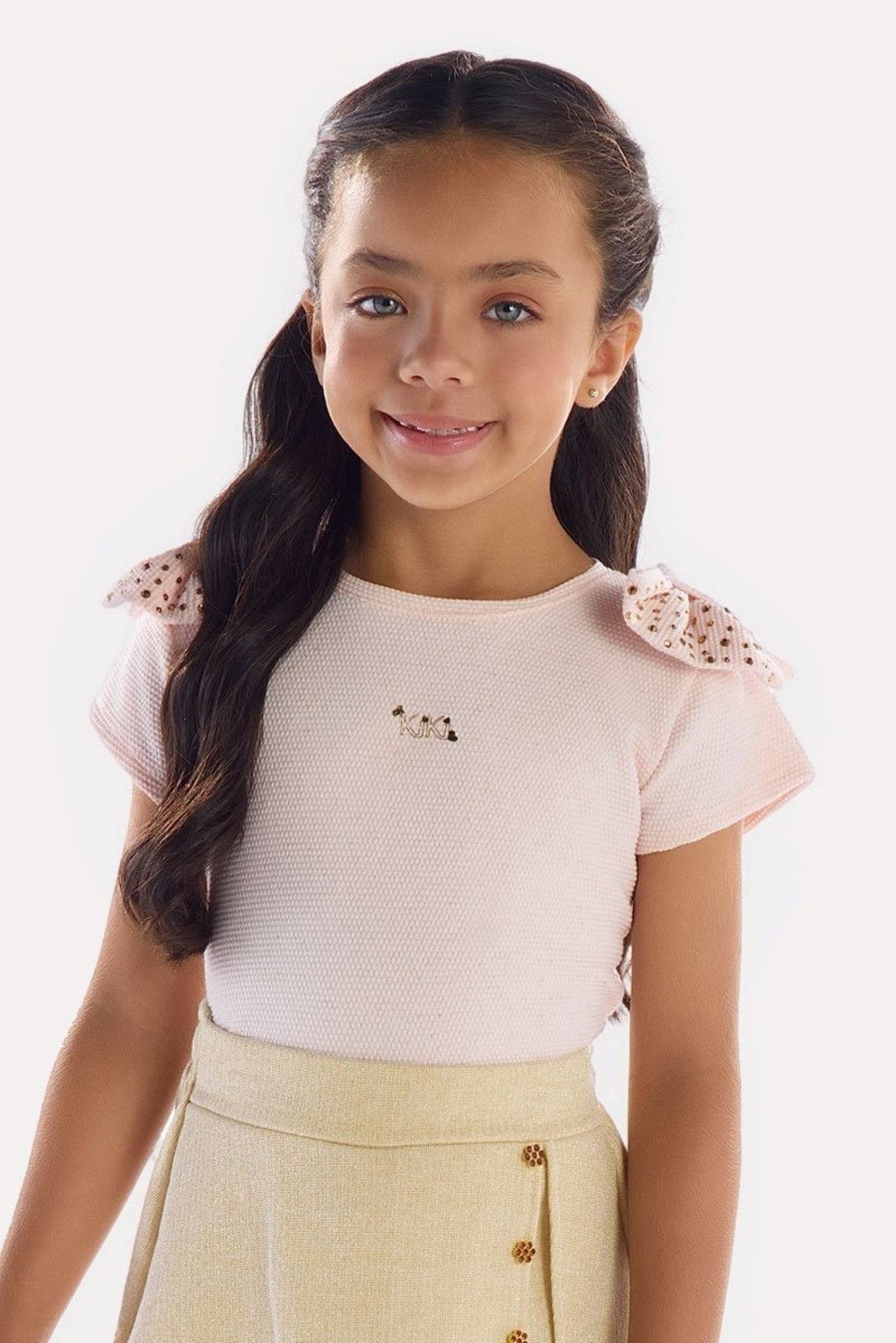 Infantil - Blusa Texturizada Rosa