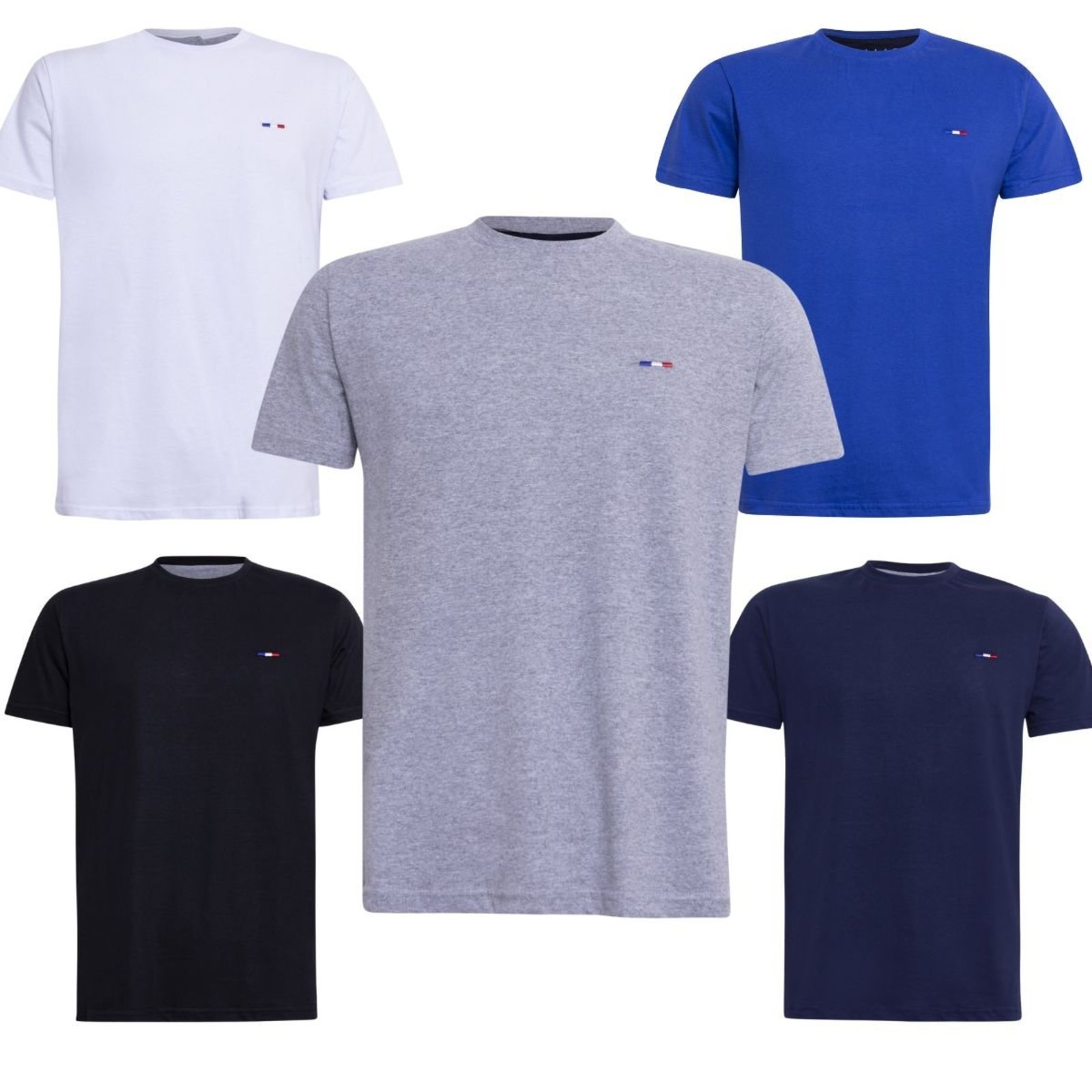 Kit 5 Camisetas Masculinas Industrie no Estilo Tommy Básica Algodão Premium Preto