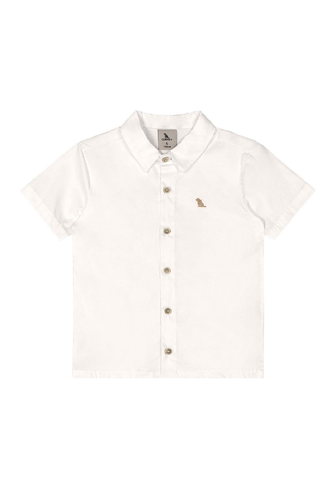 Vista 3 Infantil - Conjunto Camisa Tricoline Bermuda Quimby branco Quimby branco
