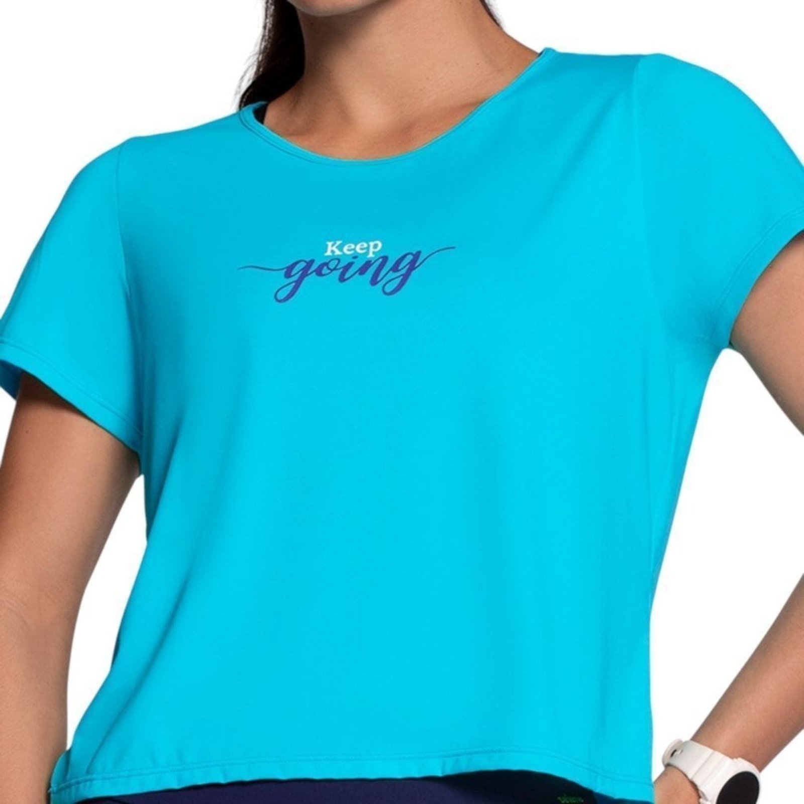 Vista 3 Camiseta Selene Proteção UV Feminina azul SELENE azul