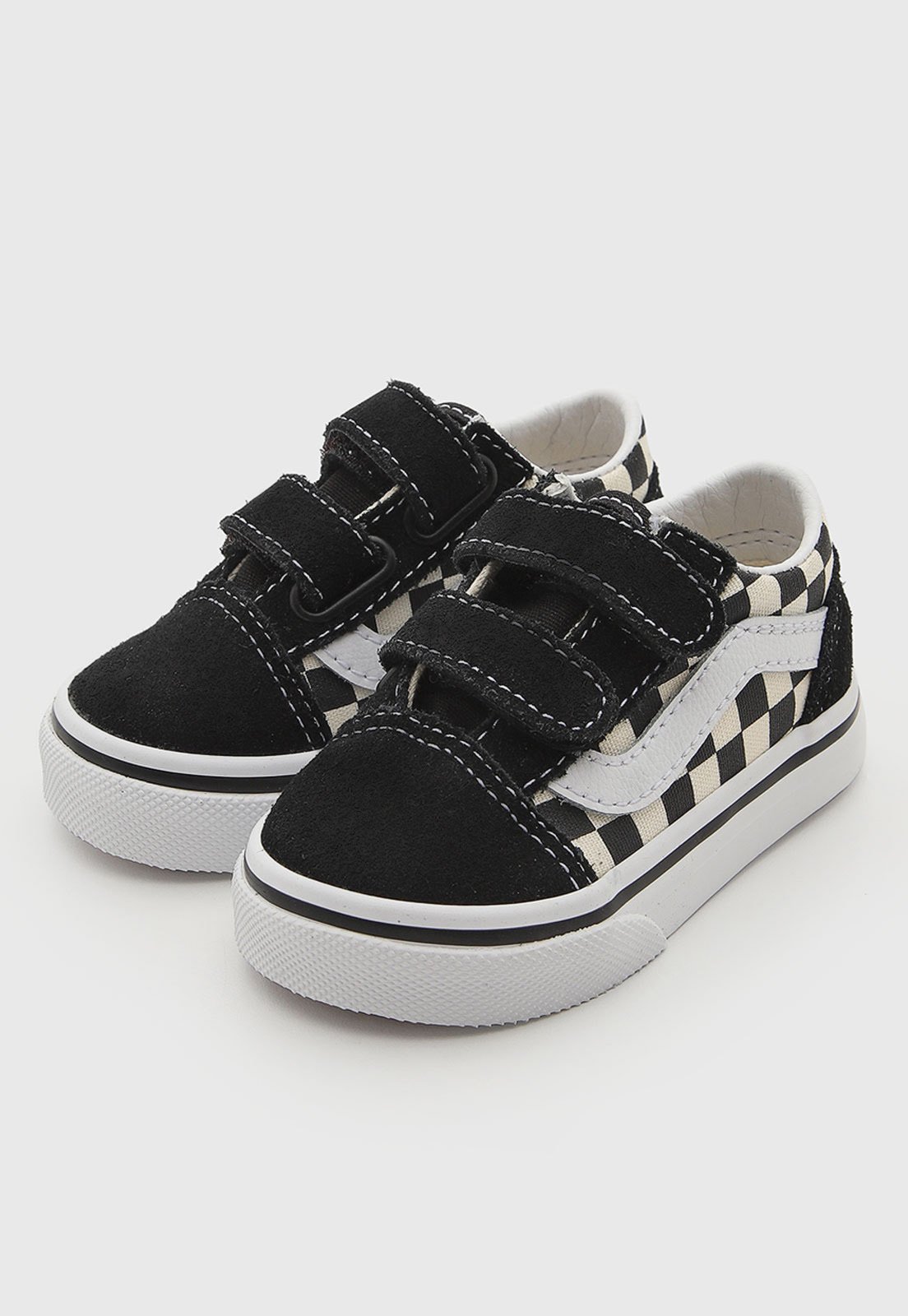 Infantil - Tênis Vans Old Skool V Xadrez Preto
