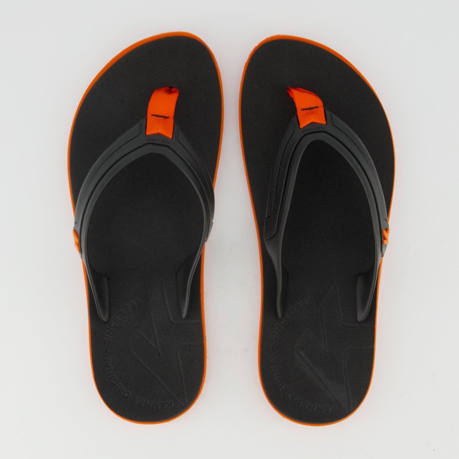 Chinelo Kenner K1 Preto e Laranja