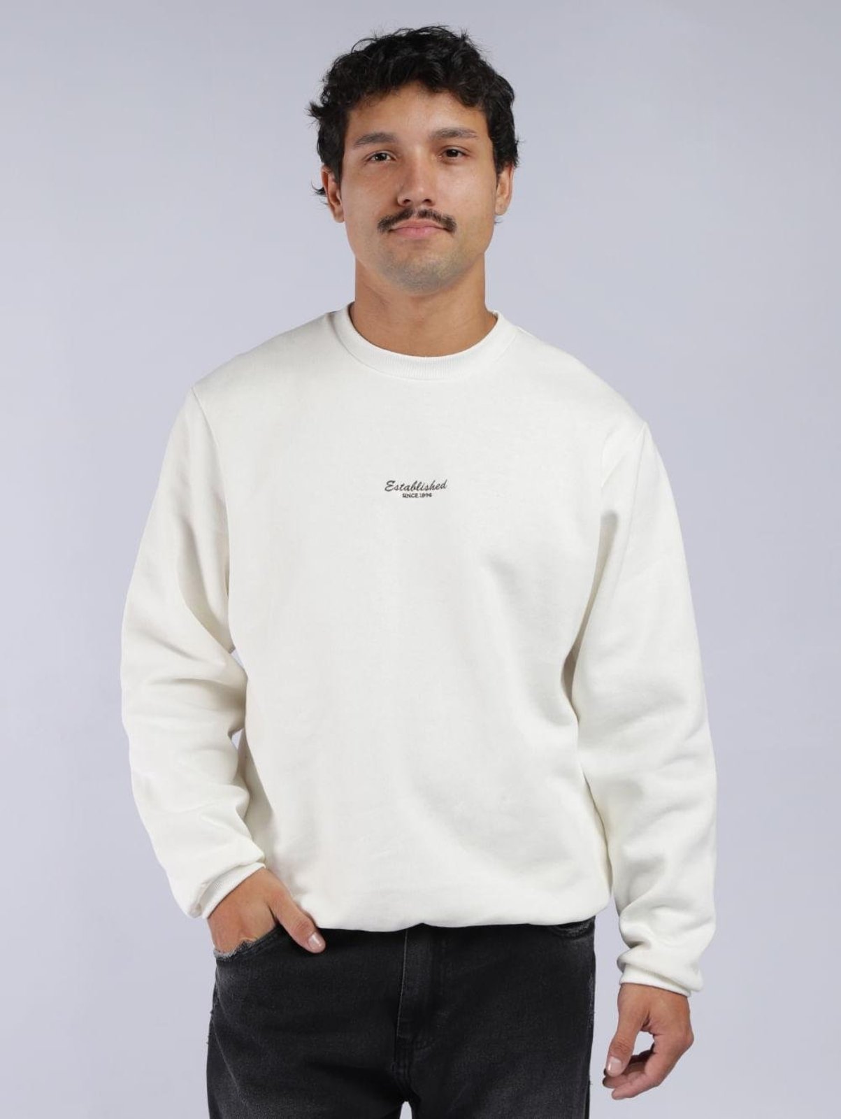 Moletom Bordado Masculino OFF WHITE