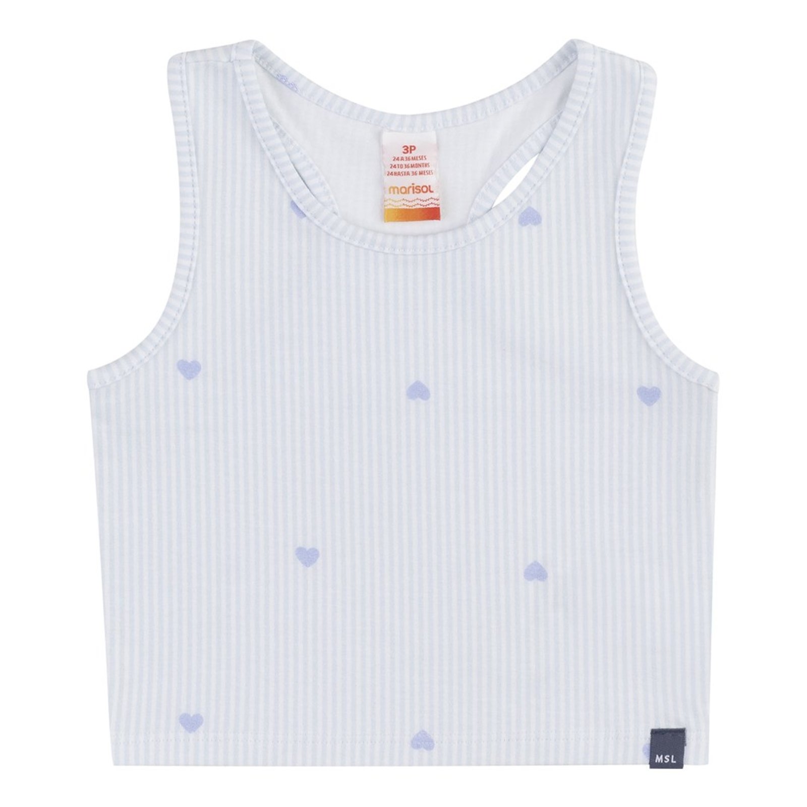 Infantil - Regata Cropped Estampada Menina Marisol