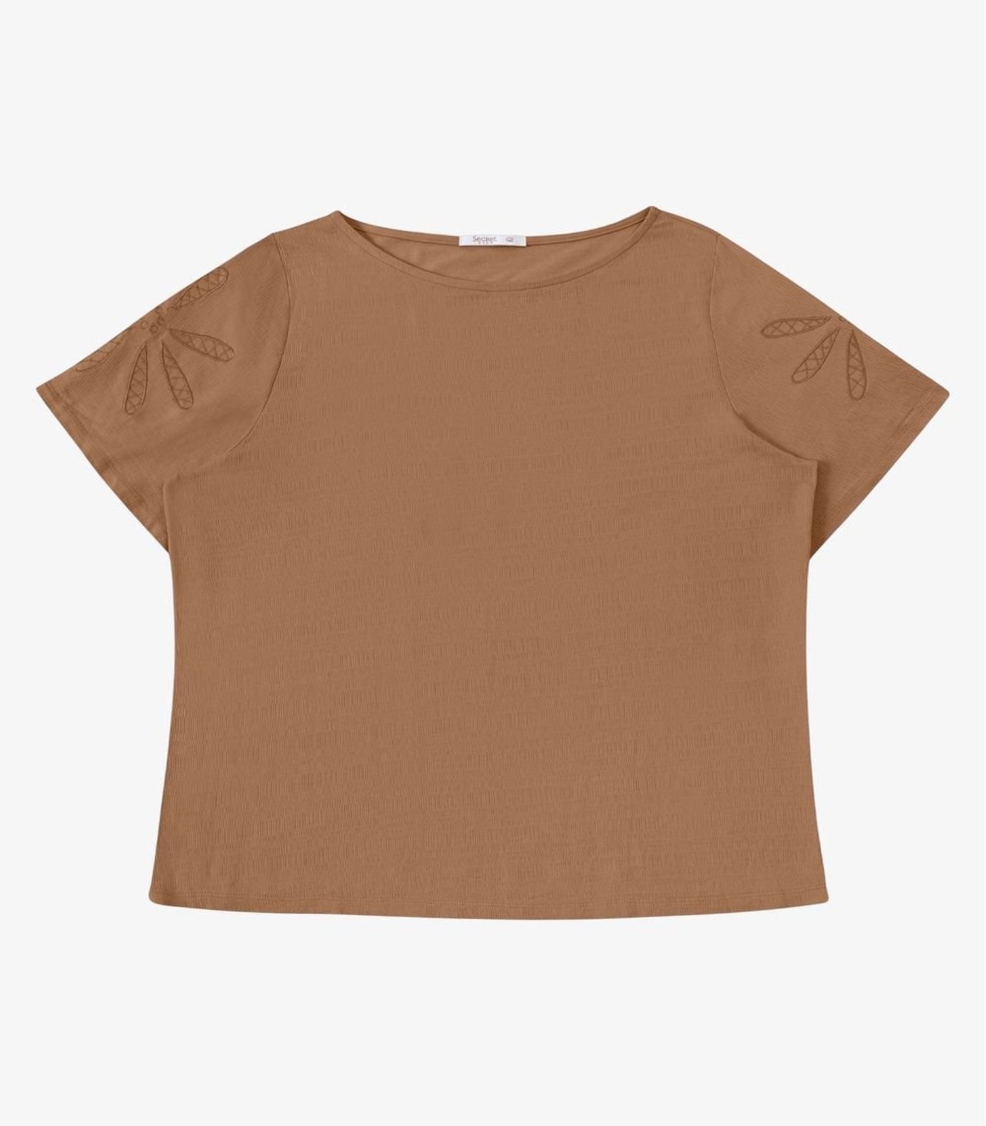 Blusa Feminina Com Bordado Secret Glam Marrom