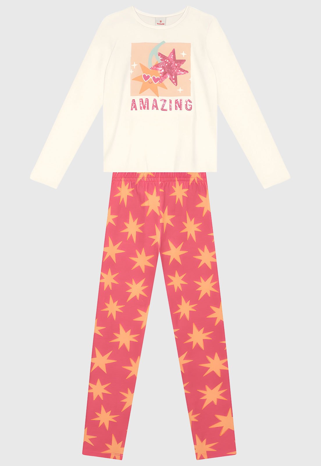 Infantil - Conjunto Brandili Estampa Amazing Branco
