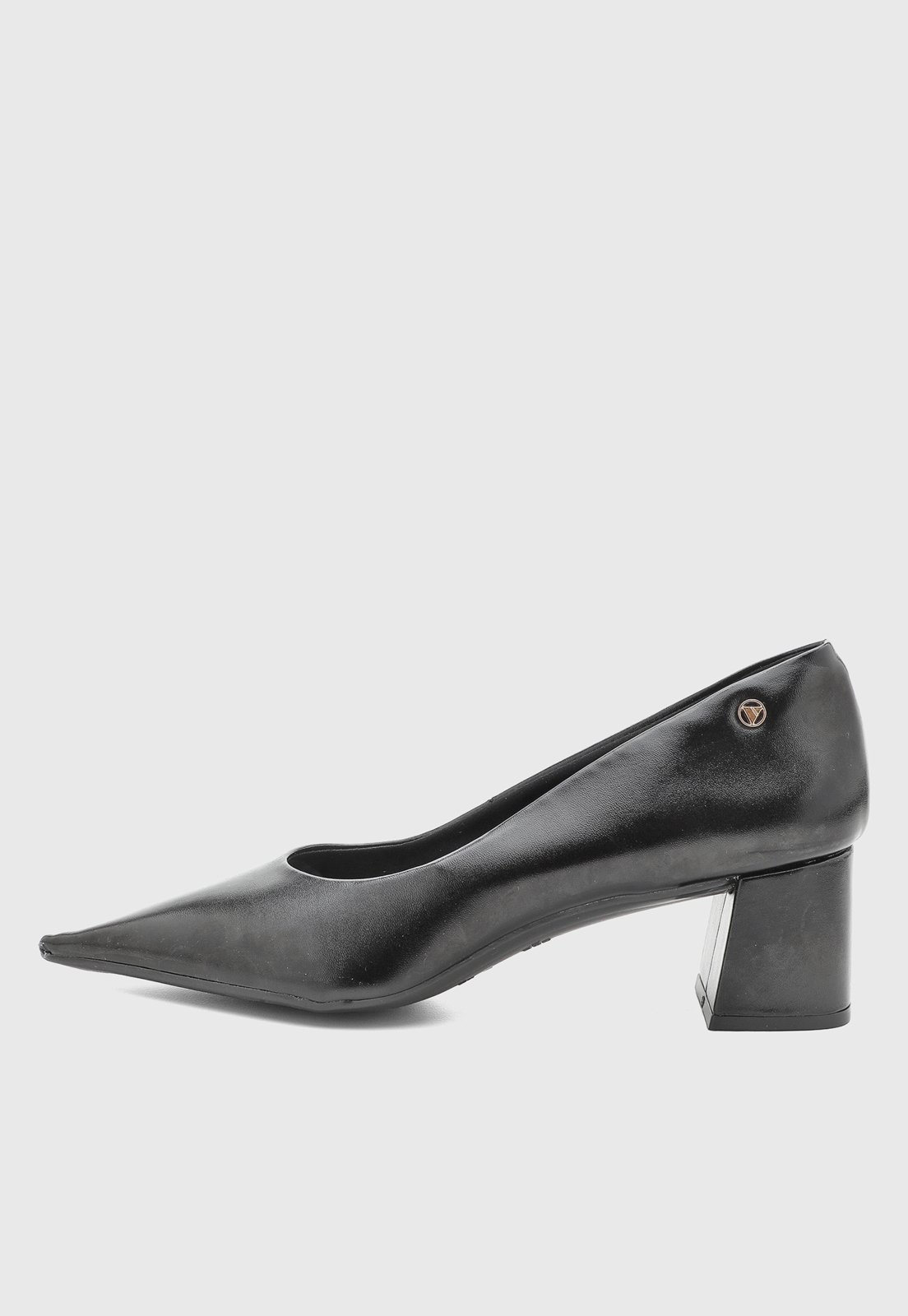 Scarpin Feminino VIA UNO Salto Médio Preto