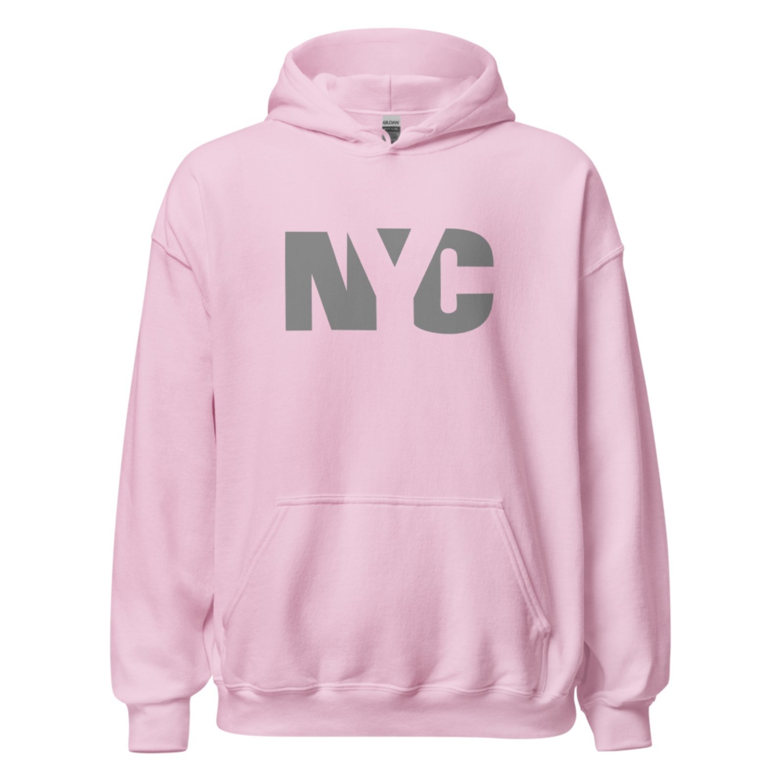 Moletom Flanelado Feminino Blusa Mooboo de Frio Fechado Urbania Moleton Mooboo rosa claro estampa Nyc new york city cinza