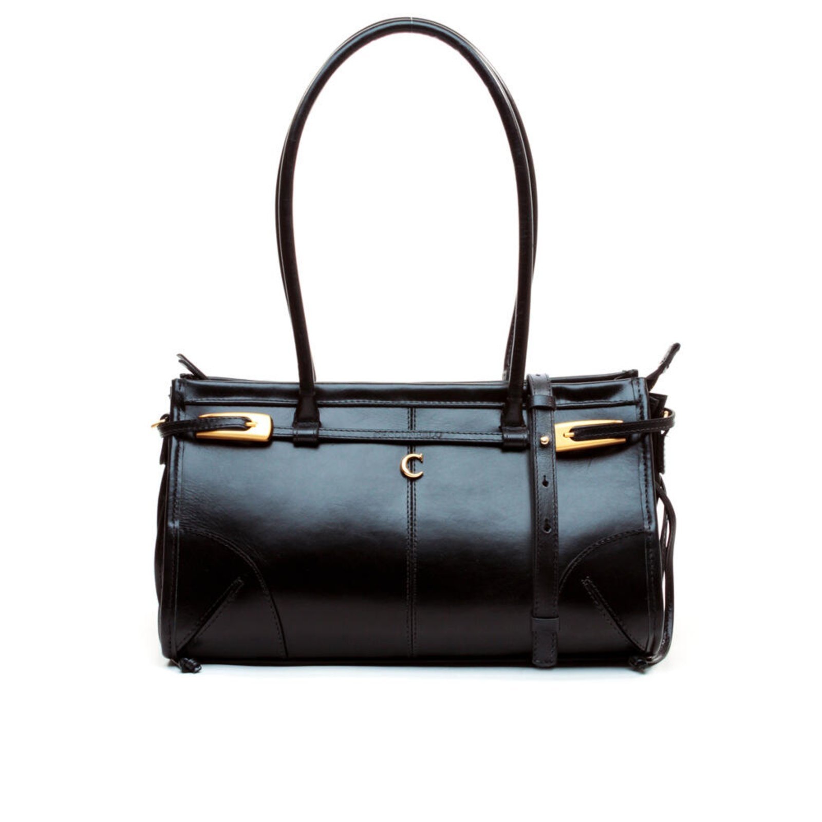 Vista 2 Bolsa Emma Couro Cecconello C2910-4 preto preto