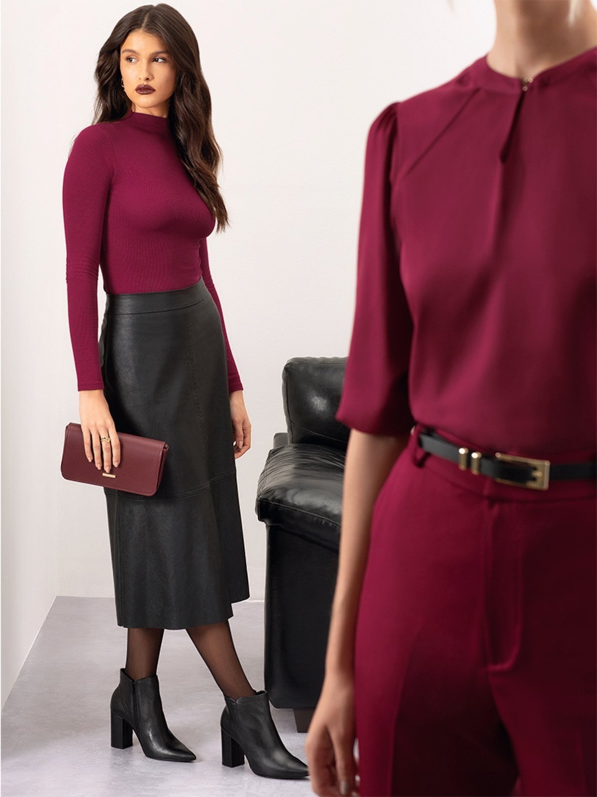 Vista 2 Cinto Principessa de Couro com Fivela Dourada Cassiane dourado/preto dourado/preto