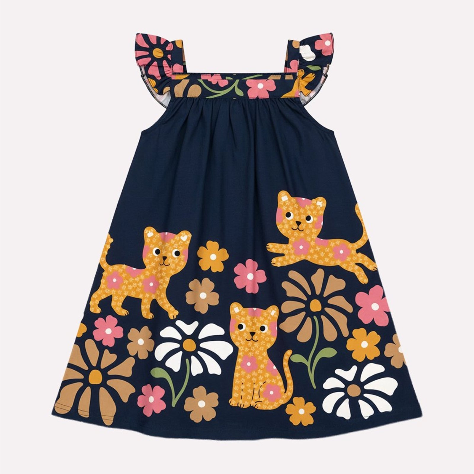 Infantil - Vestido Menina Gatinhos Kyly