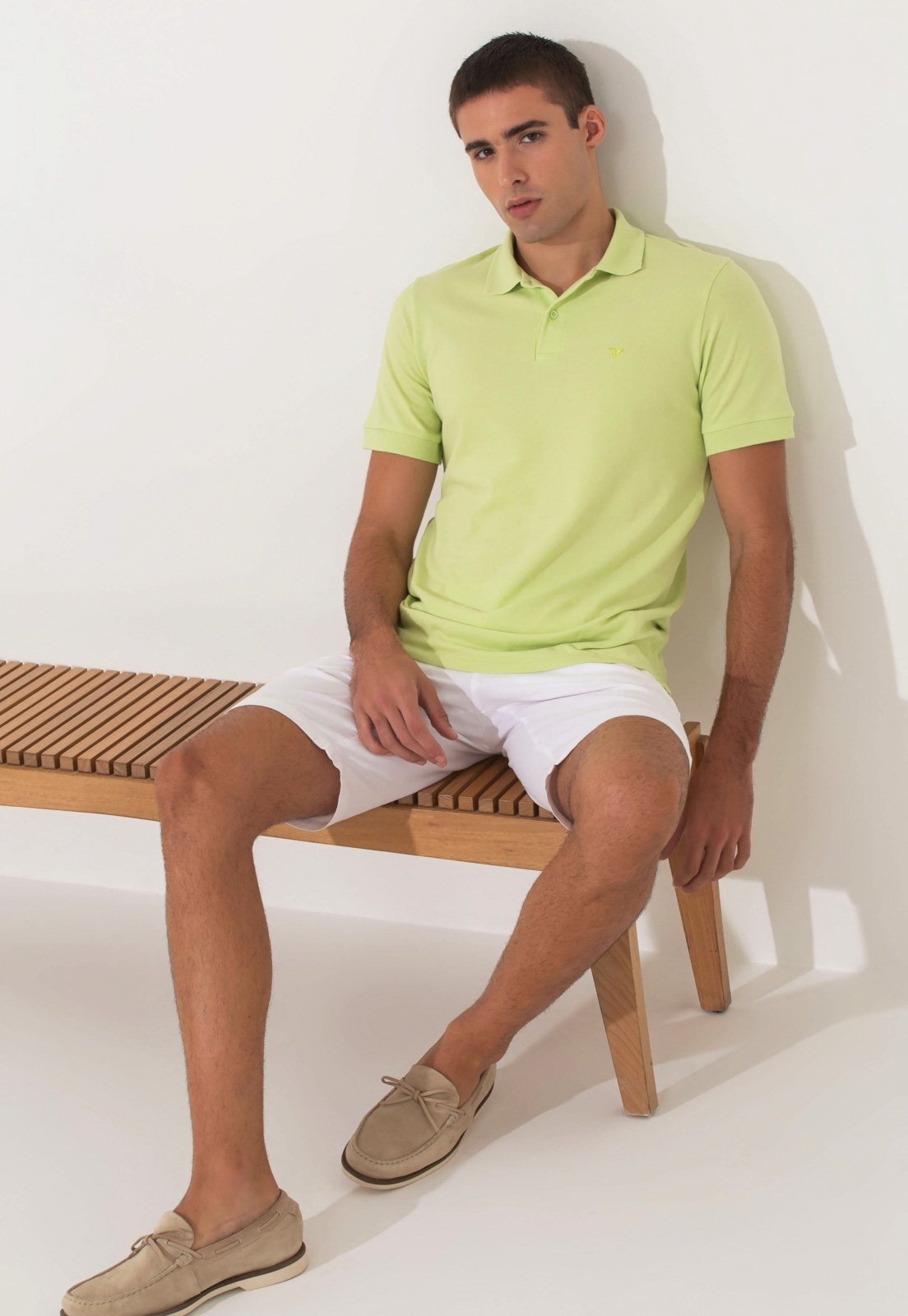 Bermuda Sarja Traymon Slim Branco