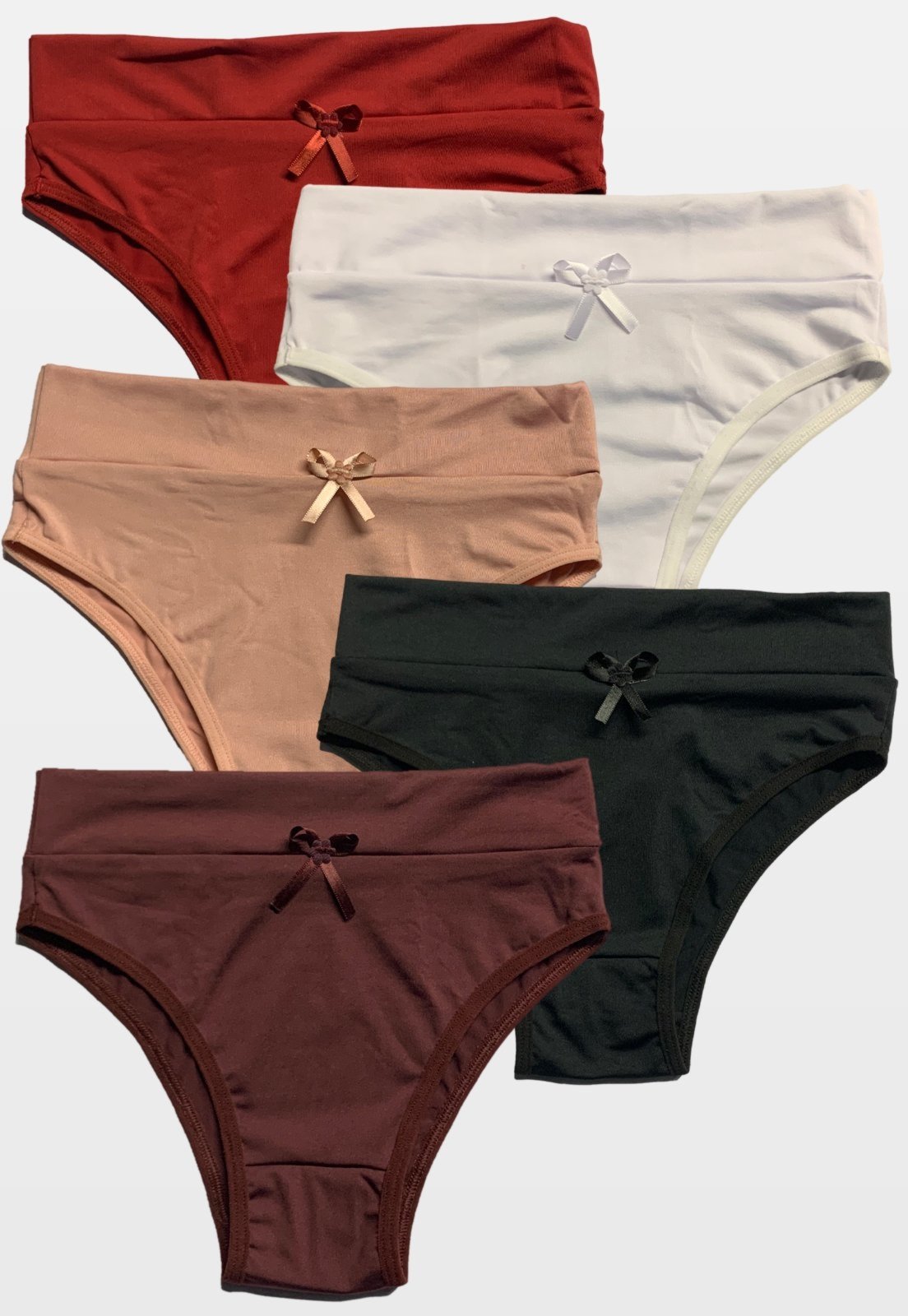 Kit 5 de Calcinha Calçola Fristyle Microfibra Lisa Lingerie Atacado