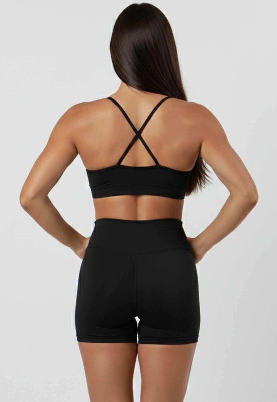 Vista 3 Short Segunda Pele Anagua Compressão Bermudinha Feminina Mvb Modas preto Mvb Modas preto
