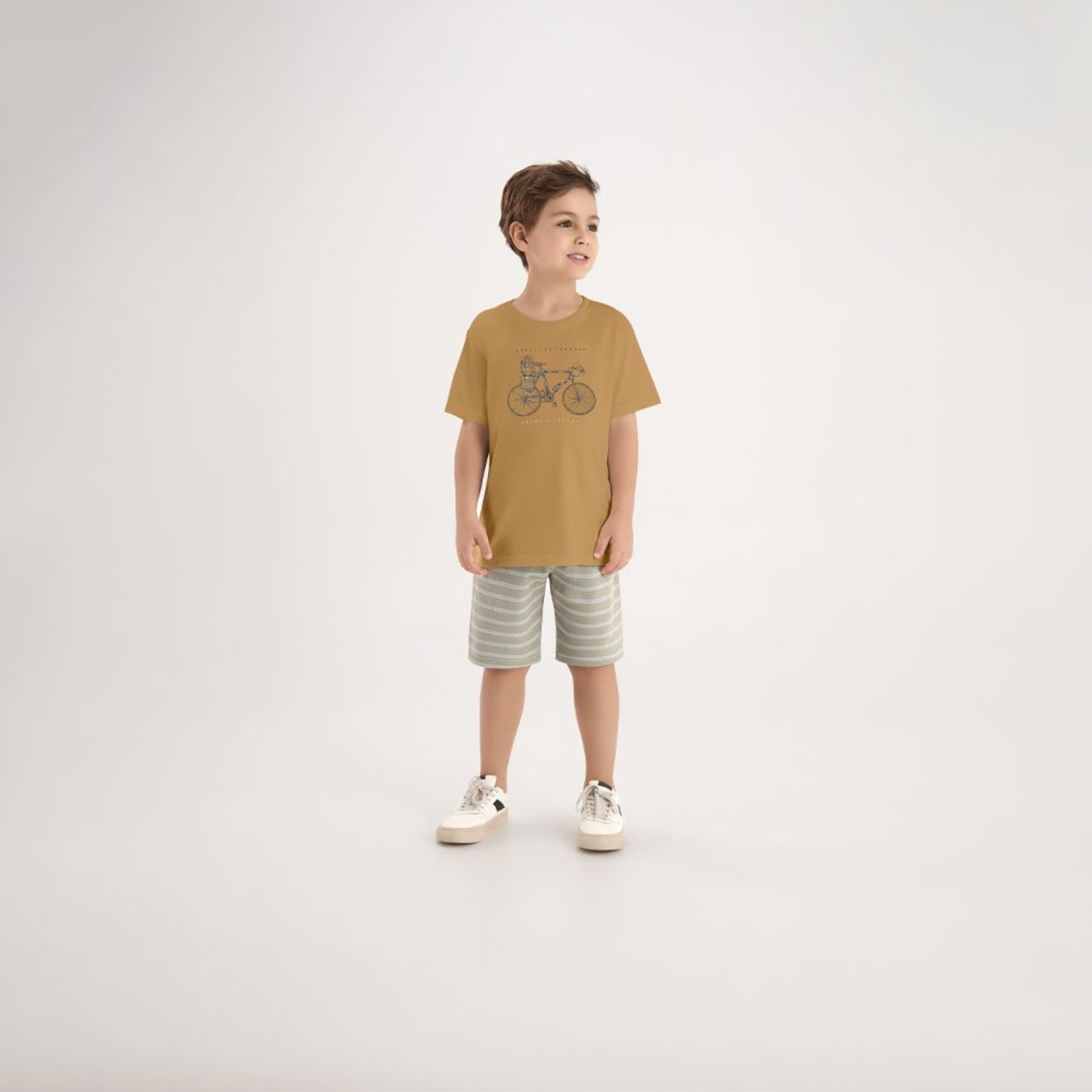 Infantil - Camiseta Marrom Pulla Bulla Menino - 53854-922