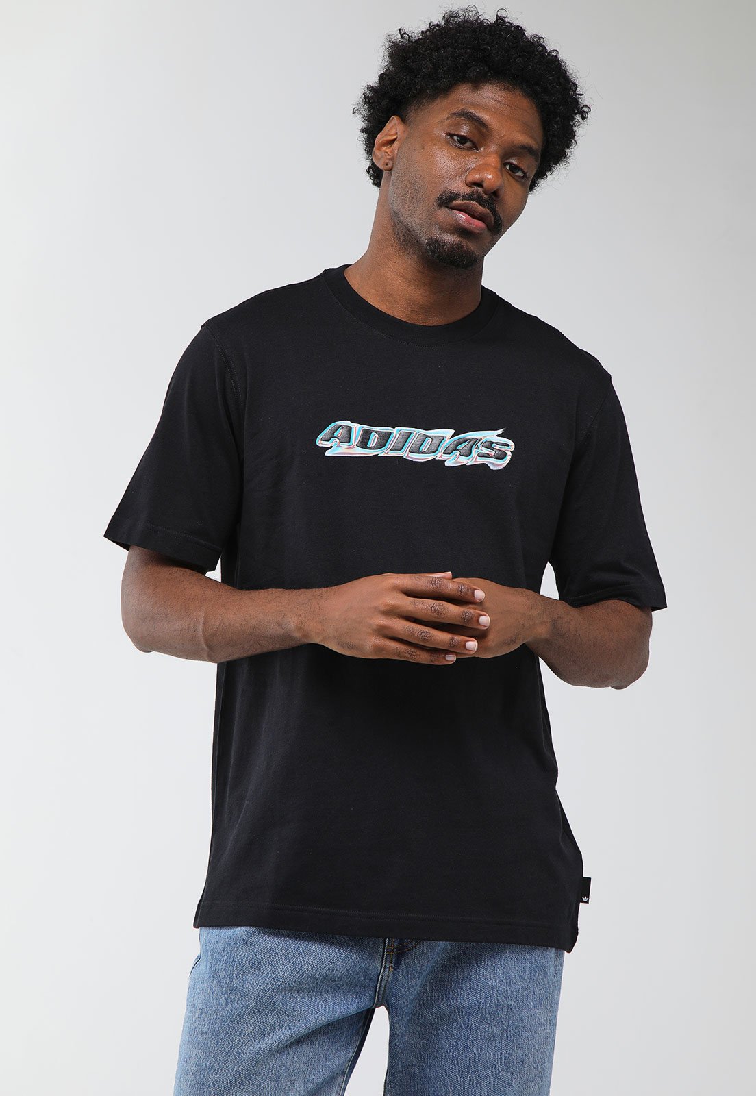 Camiseta Masculina adidas Originals Estampa Gráfica Preta