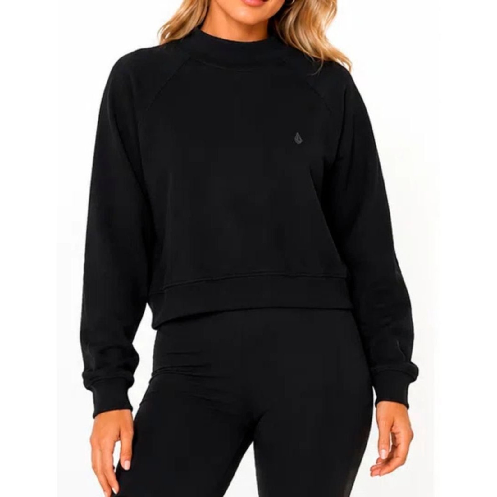 Moletom Feminino Volcom Single Stone - PRETO