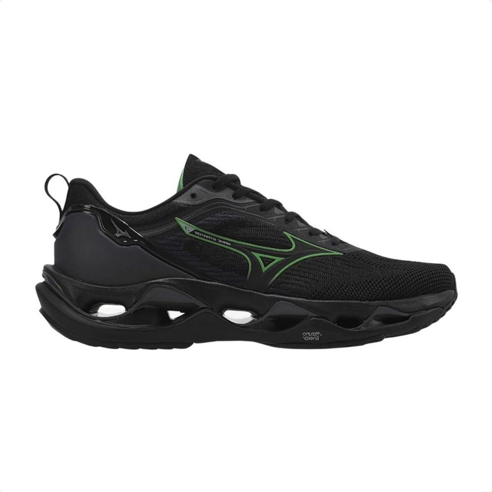 Tênis Corrida Masculino Mizuno Miz Wave Stratos 3 Preto