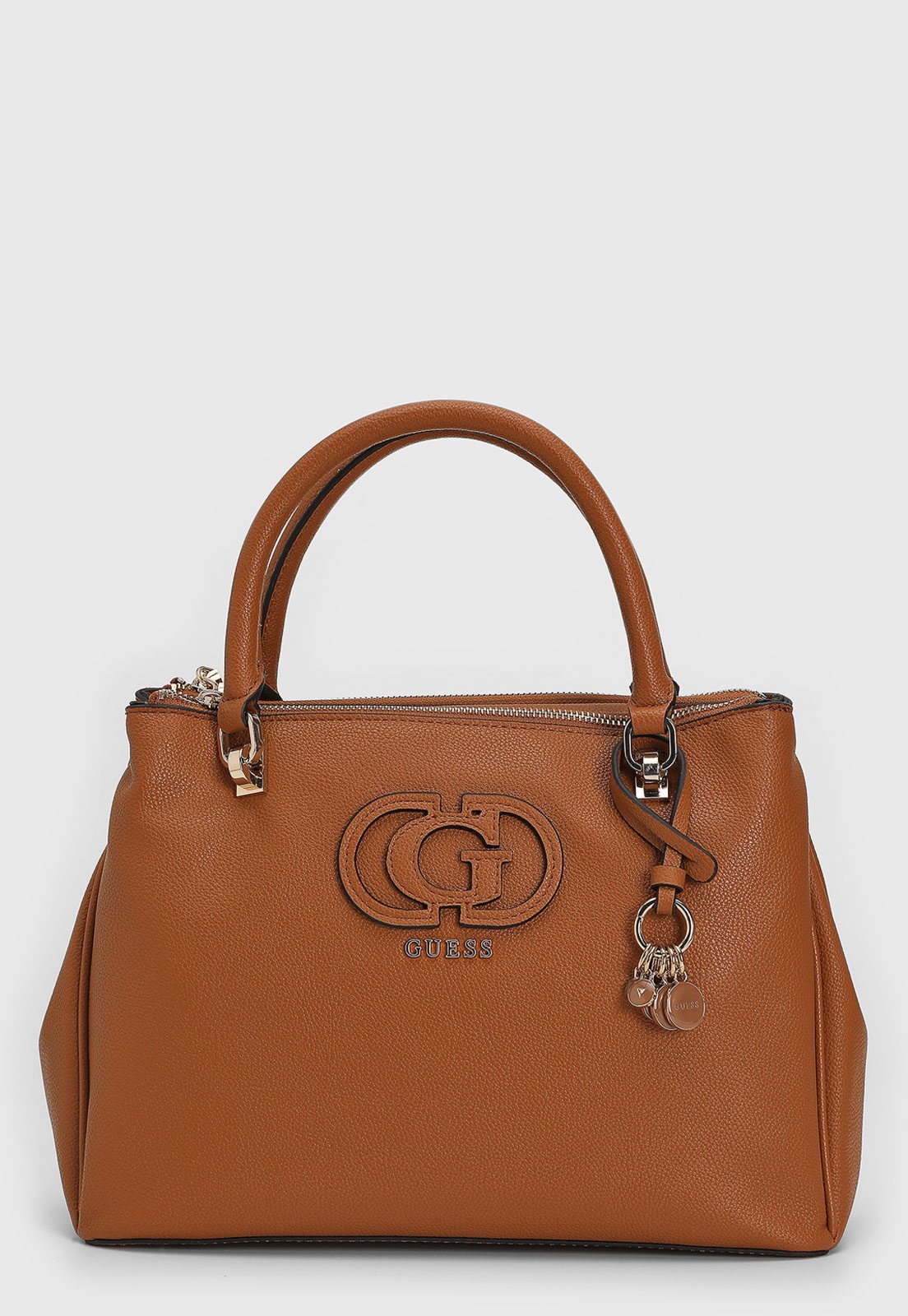 Bolsa Grande Guess Logo Caramelo