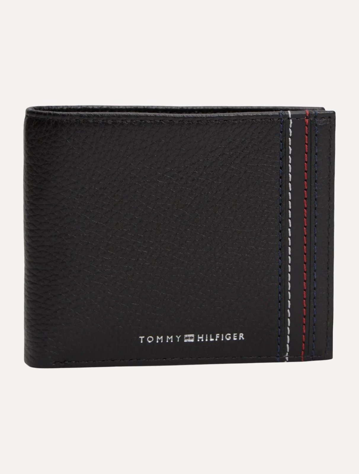 Carteira Tommy Hilfiger Porta Cartão Central Mini CC Wallet Preta