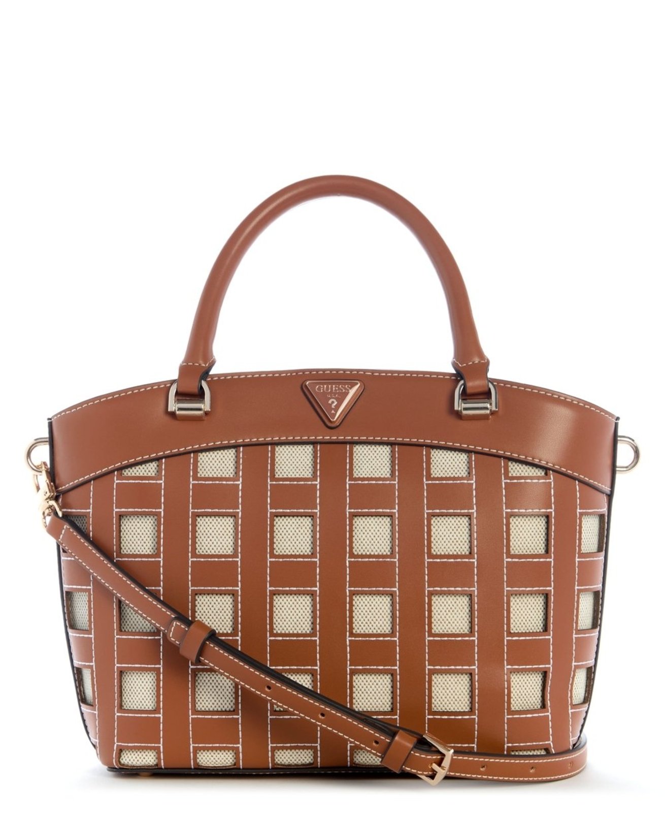 Bolsa Guess Frankie Girlfriend Satchel Caramelo