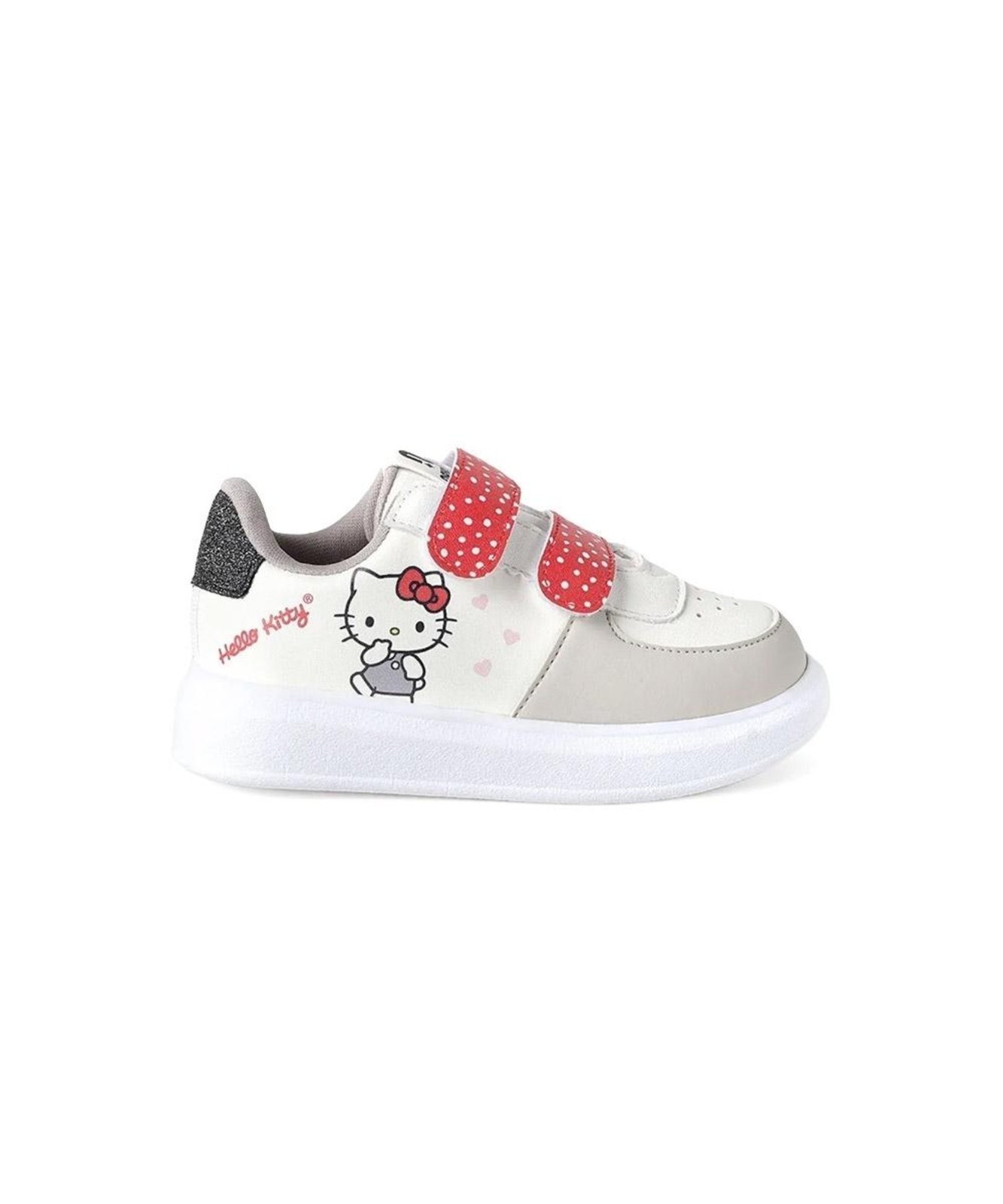 Vista 2 Infantil - Tênis Novopé Hello Kitty Tiras 23/27 Branco Pixolé incolor Pixolé incolor