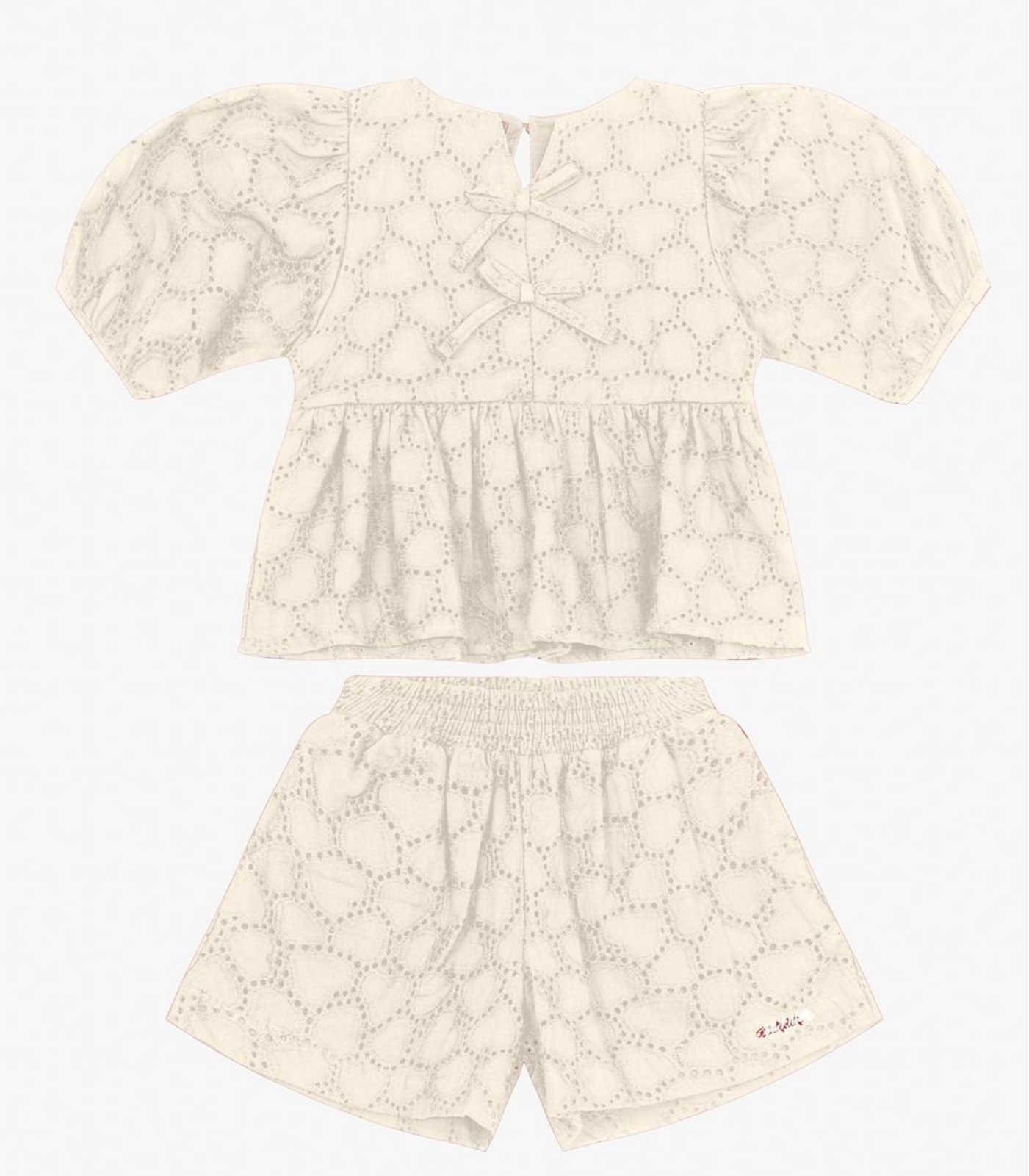 Infantil - Conjunto Bata com Short em viscose KhyarTrick Nick Off White