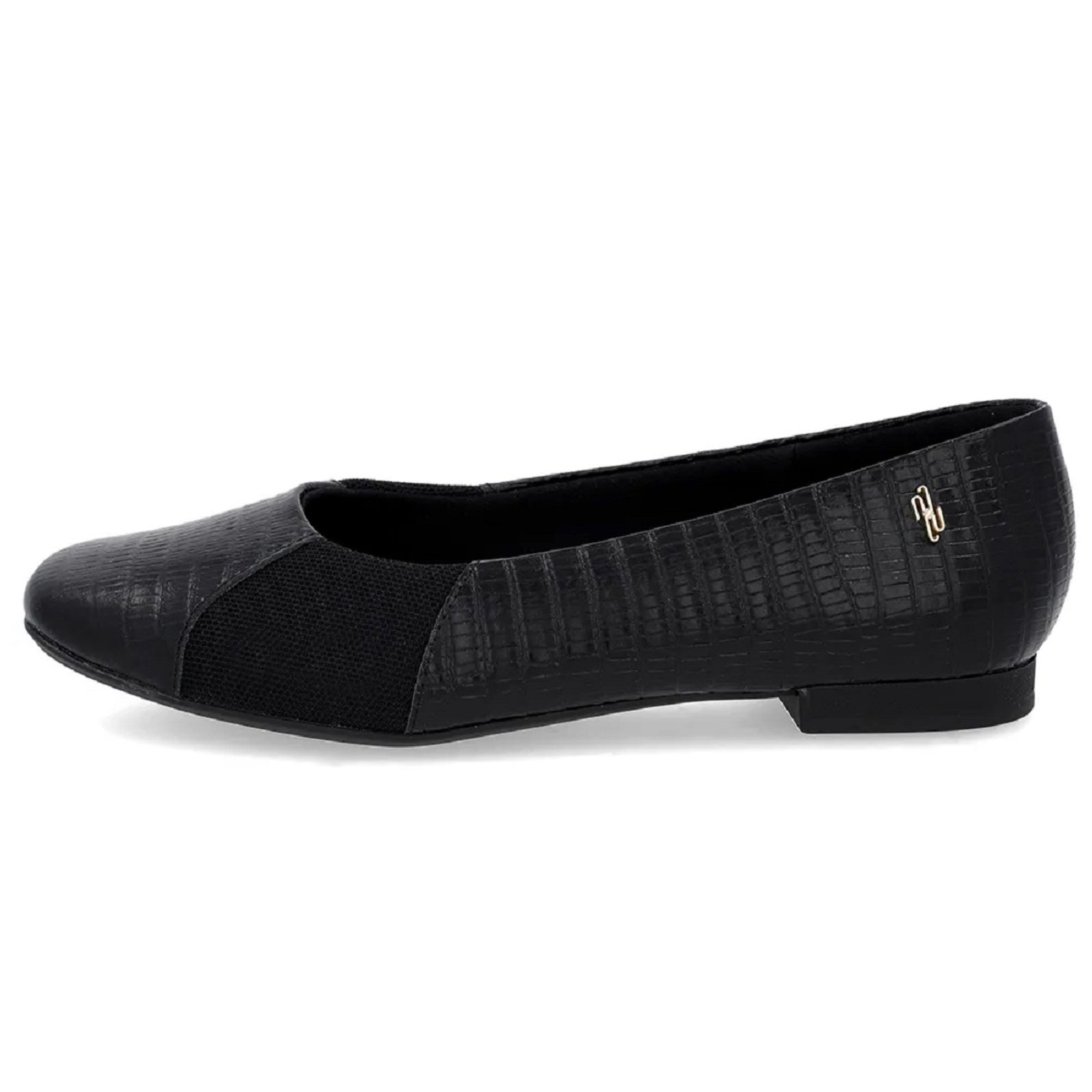 Sapatilha Usaflex Joanetes Couro Rasteira Super Confortável Preto
