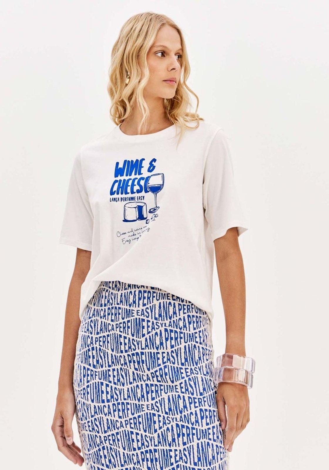 T-shirt Manga Curta Descolada Com Estampa Sport Easy