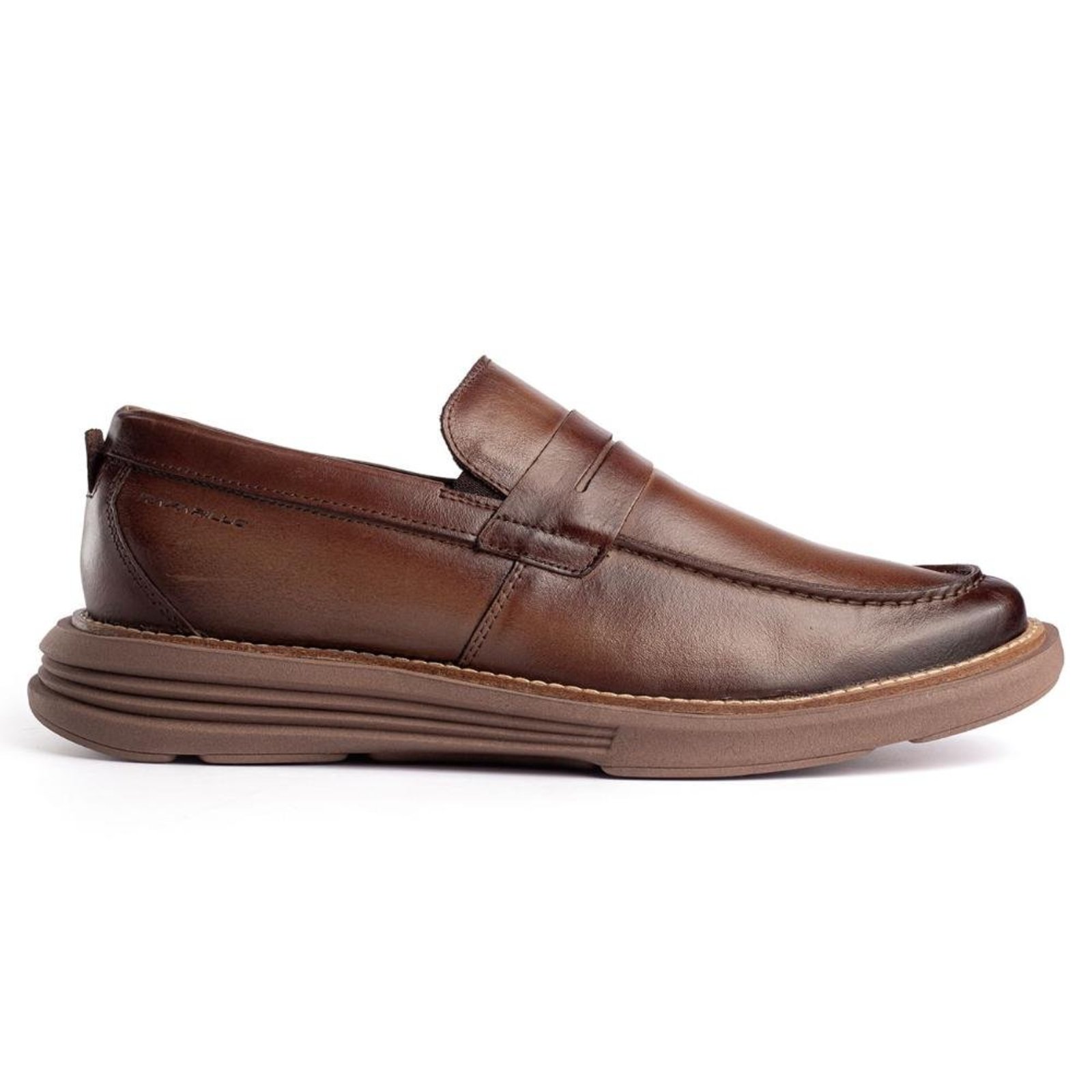 Sapato Atlas 12702 Conhaque Casual em Couro Rafarillo Incolor