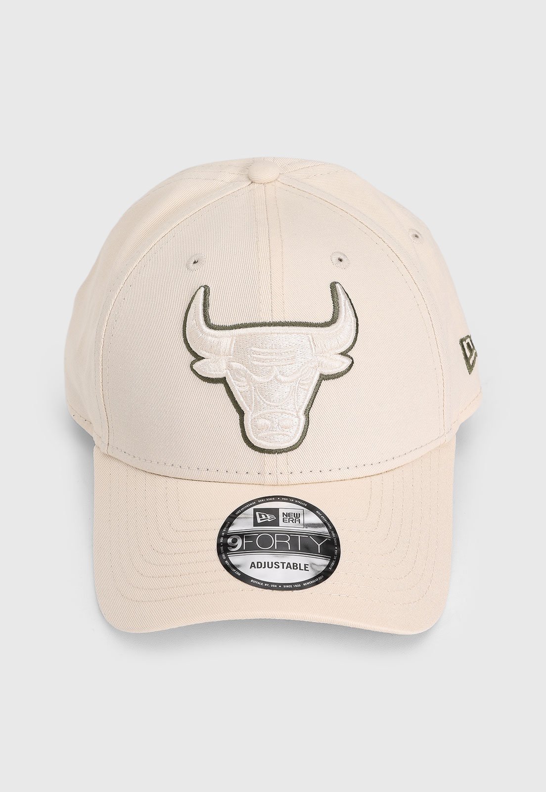 Boné New Era 9FORTY Logo Bordado Algodão Bege