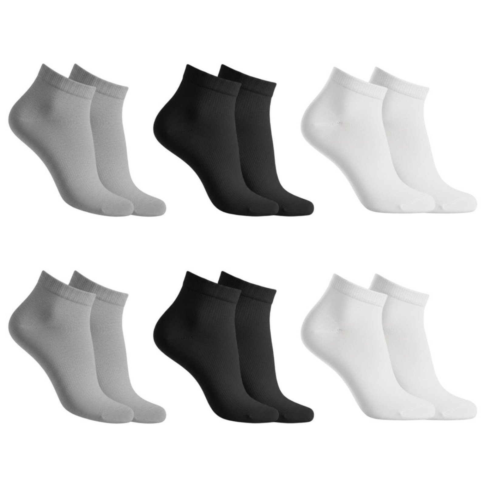 Kit 6 Pares de Meias QLC Sports Algodão Confort Cano Curto Sortida