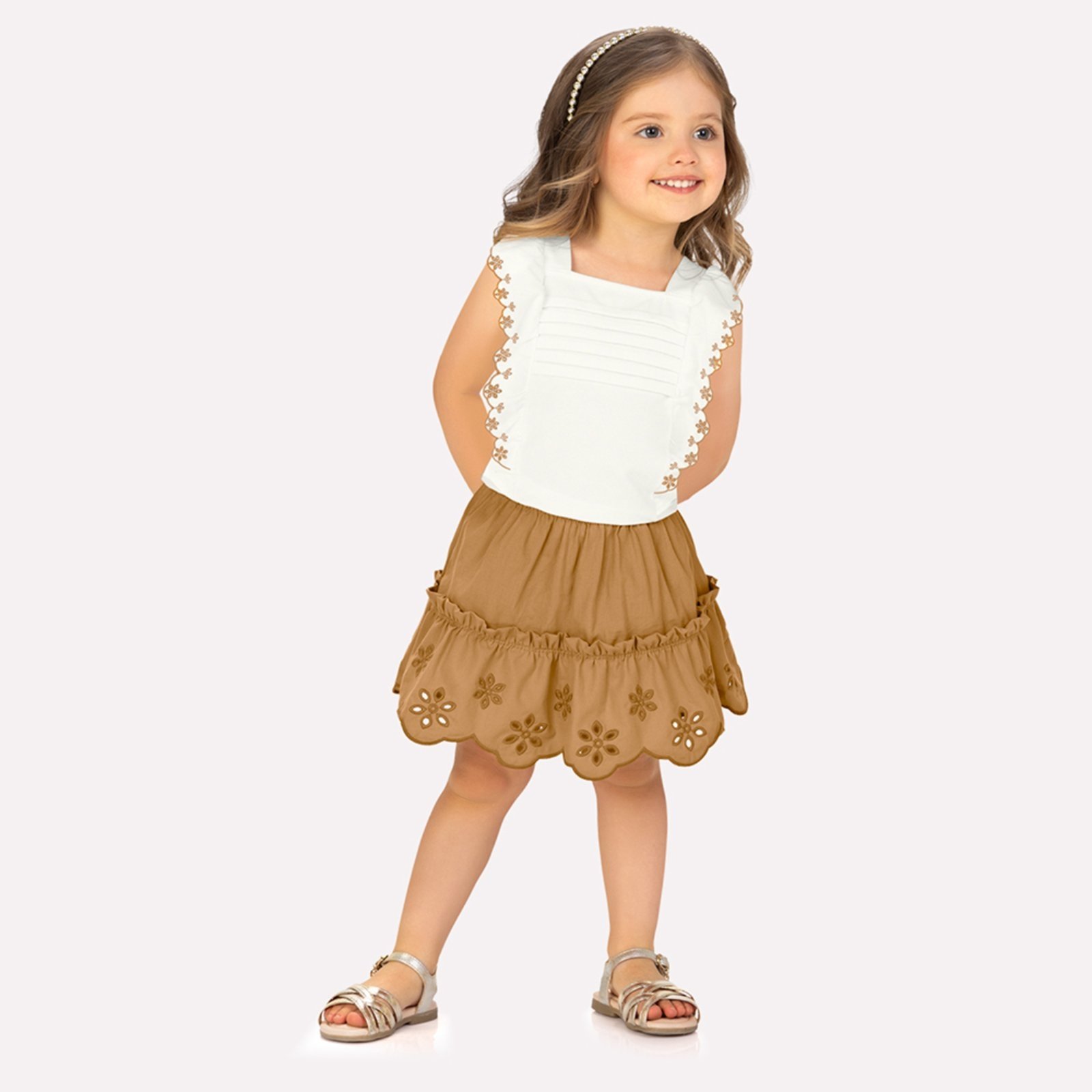 Infantil – Conjunto Menina Bordado Milon