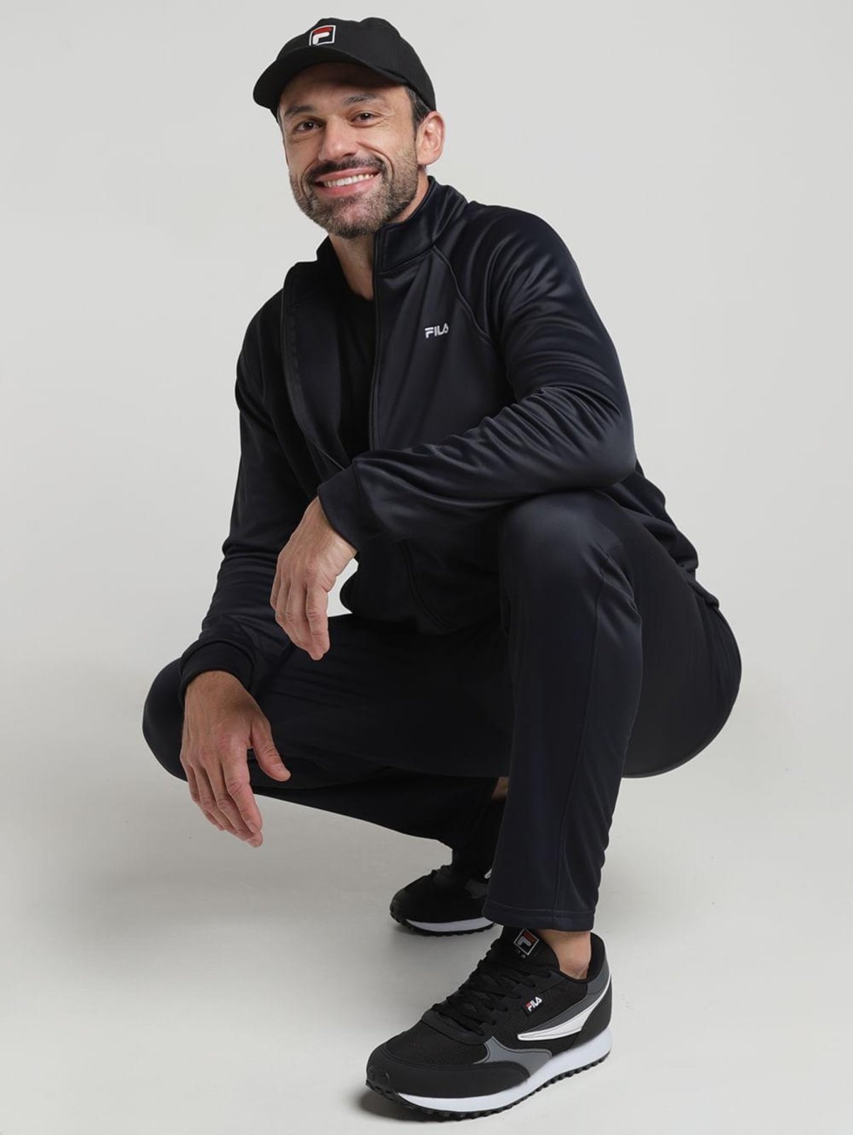 Vista 2 Agasalho Essentials Fila Masculino preto Fila preto